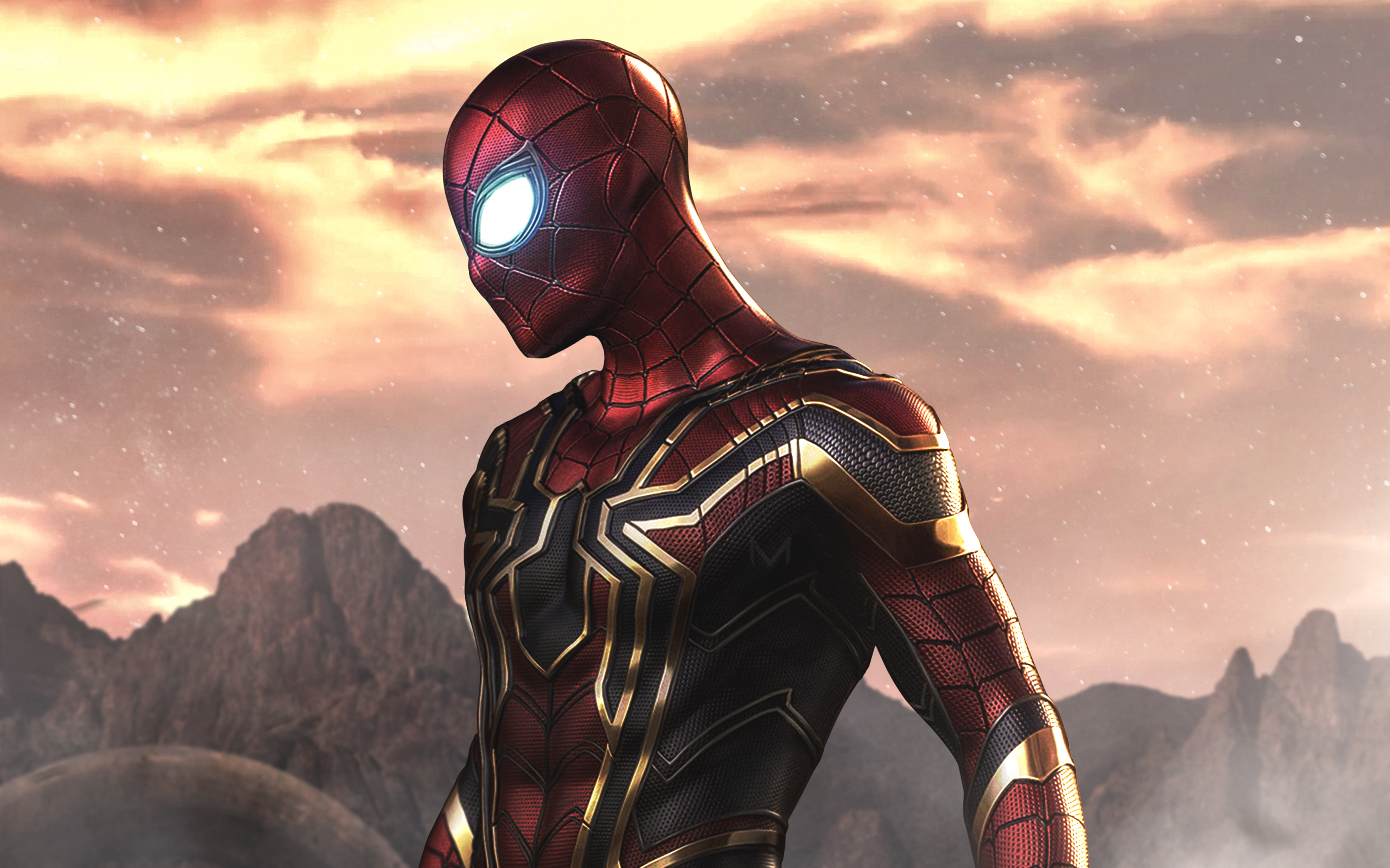 avengers: infinity war, spider man, movie, iron spider, peter parker, the avengers