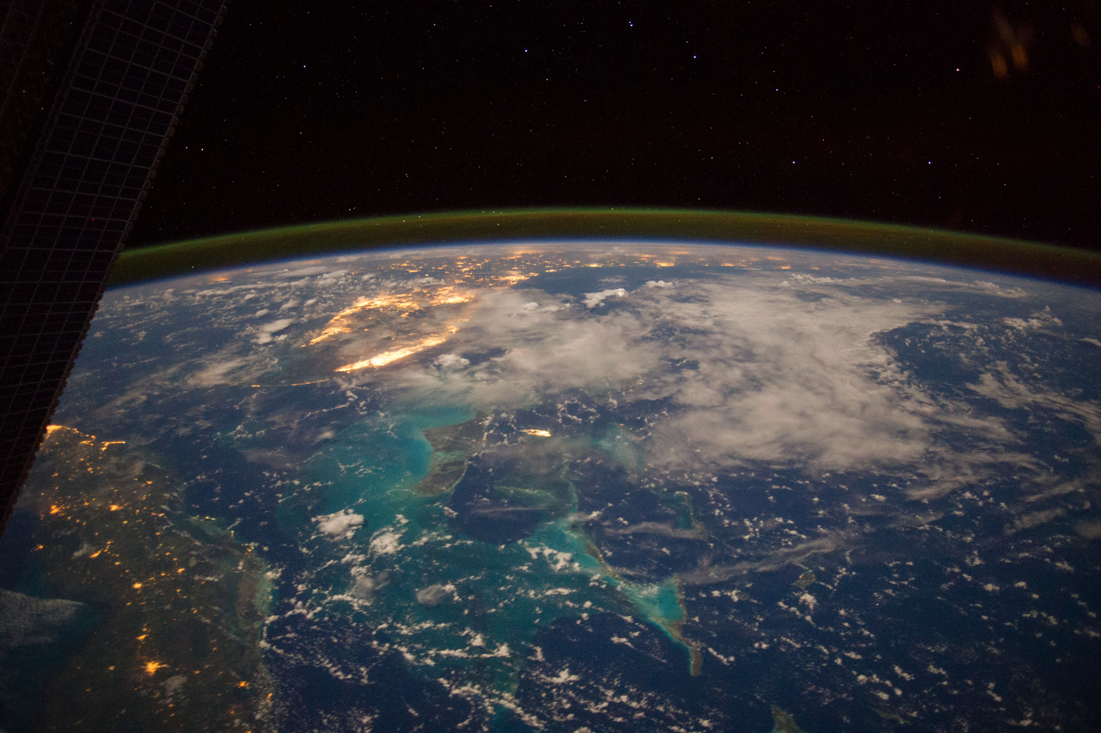 bahamas, the carribean, earth, cuba, nasa, florida, from space