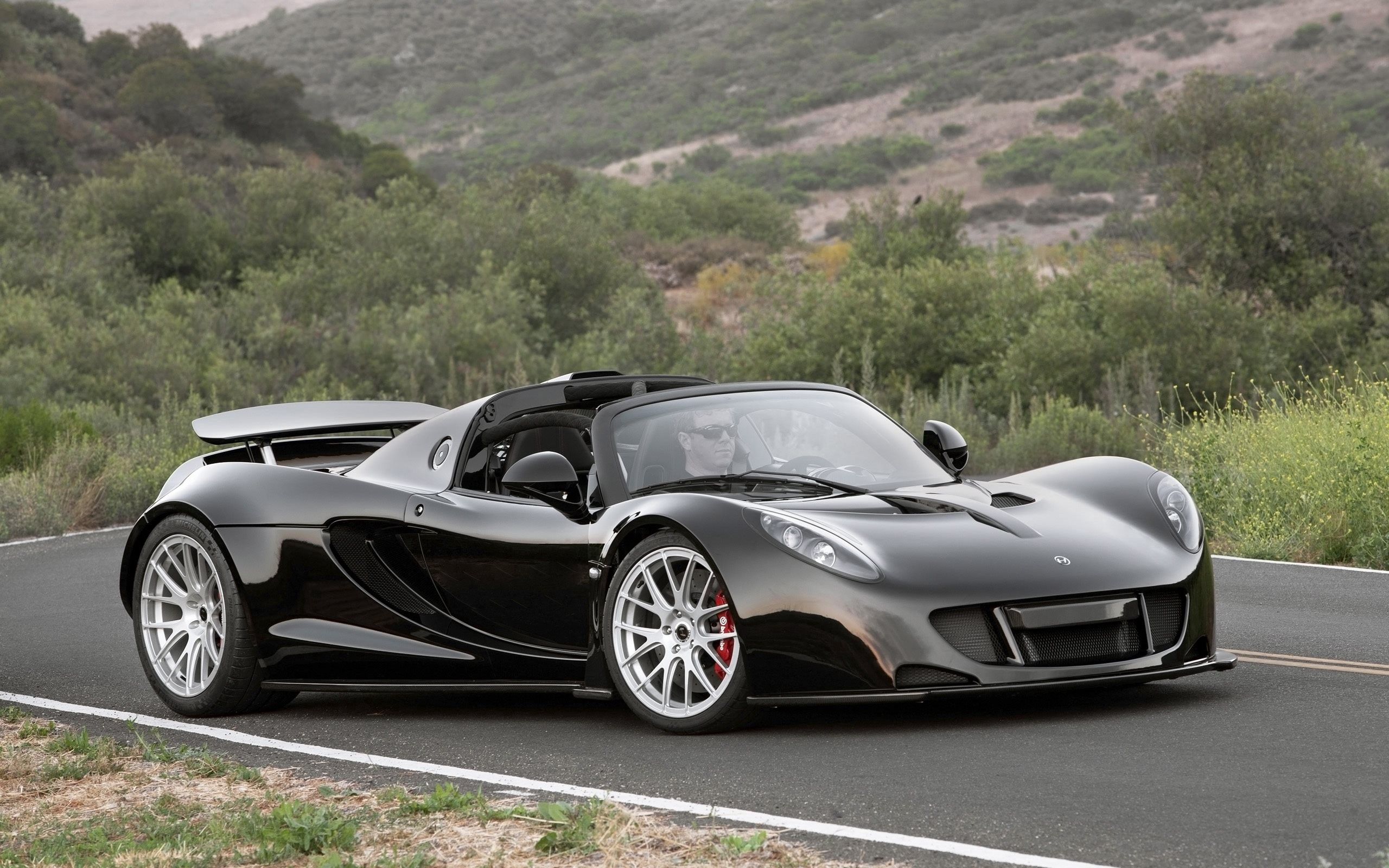 hennessey, movement, venom gt spyder, cars Panoramic Wallpapers