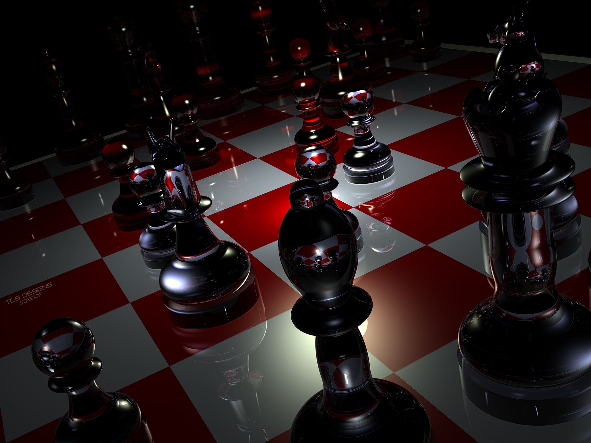 123301 download wallpaper 3d, glass, chess, shapes, shape, board screensavers and pictures for free