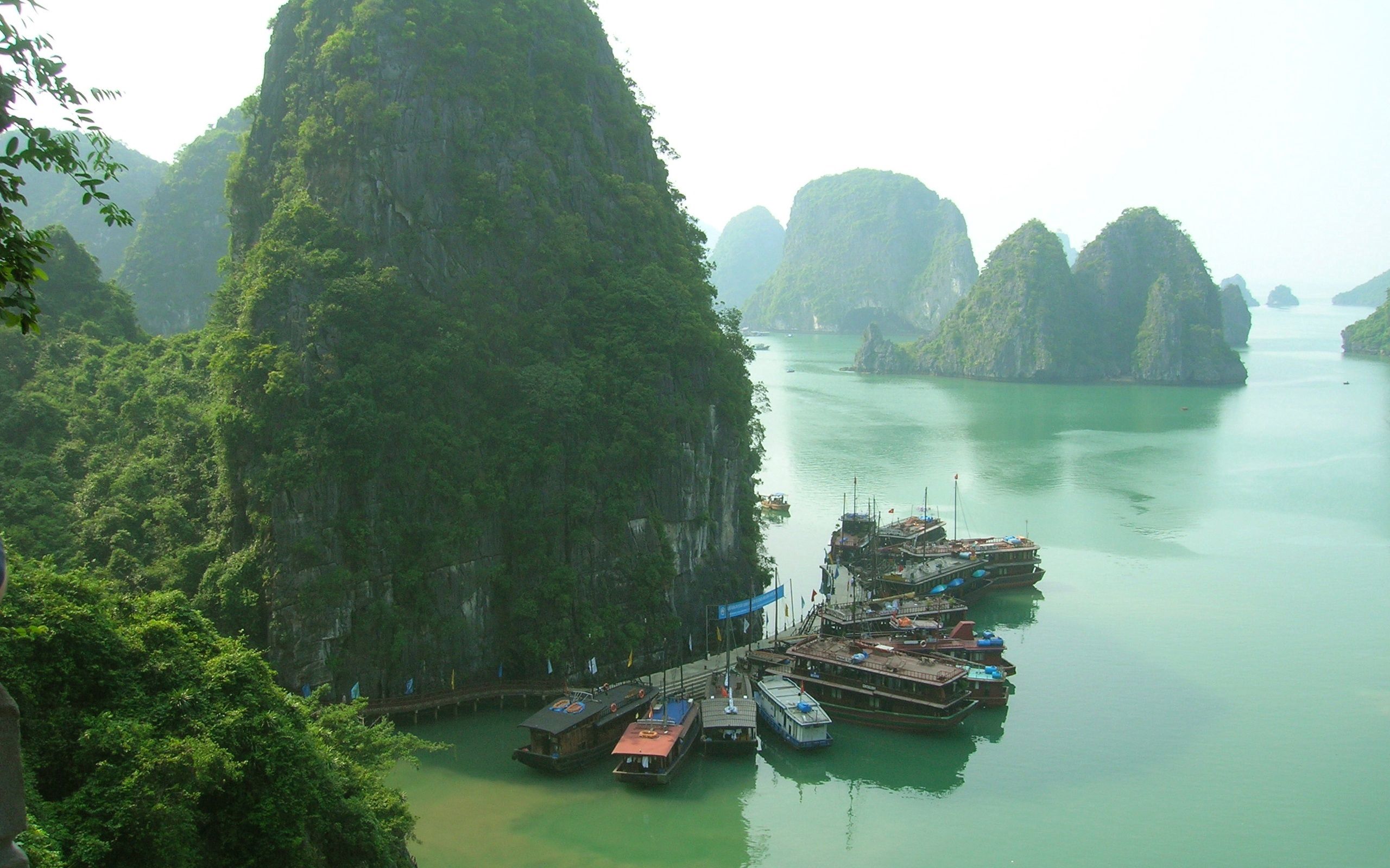 154800 download wallpaper boats, nature, rock, pier, wharf, berth, thailand screensavers and pictures for free