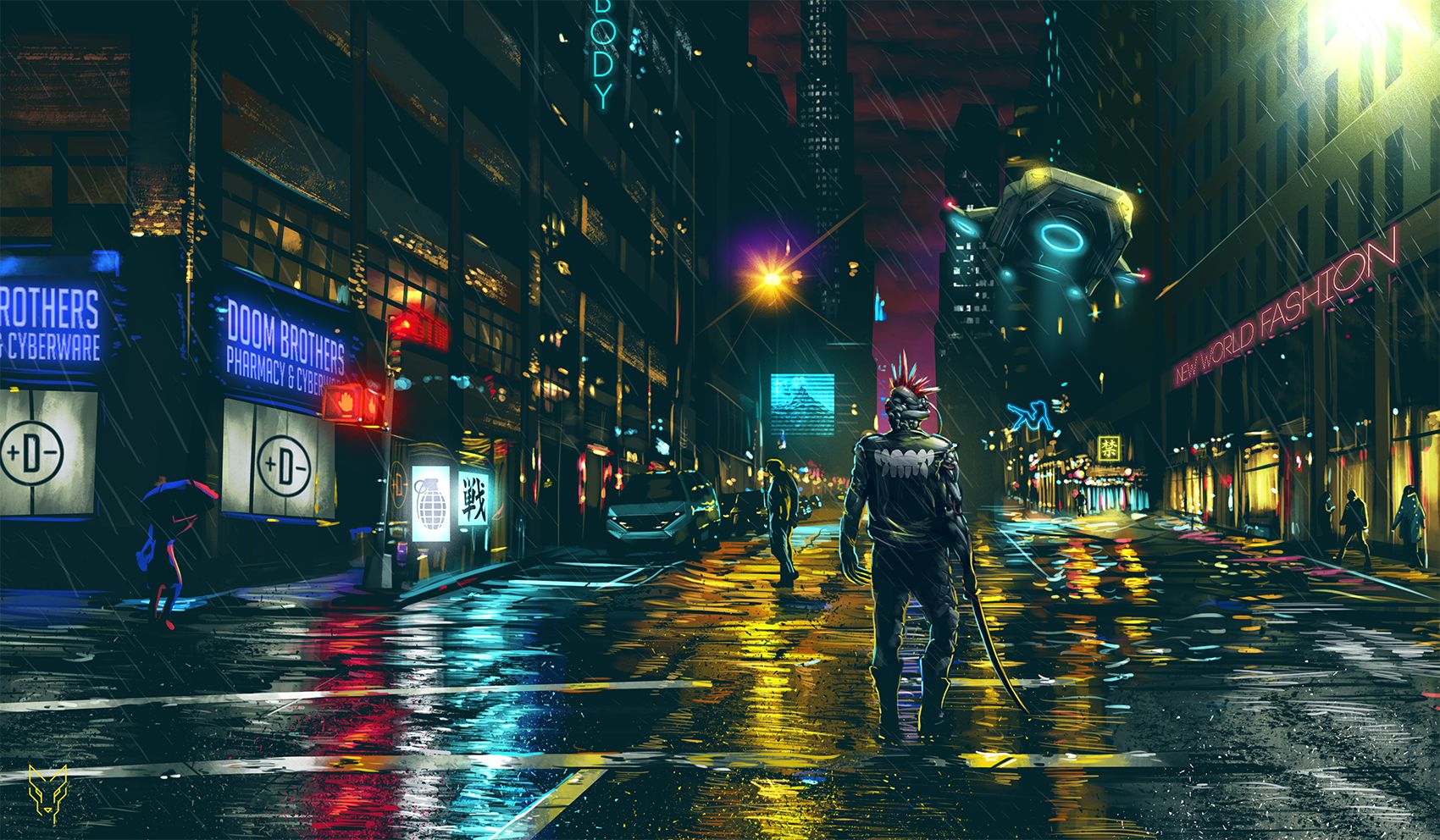 street, sci fi, cyberpunk Free HD pic