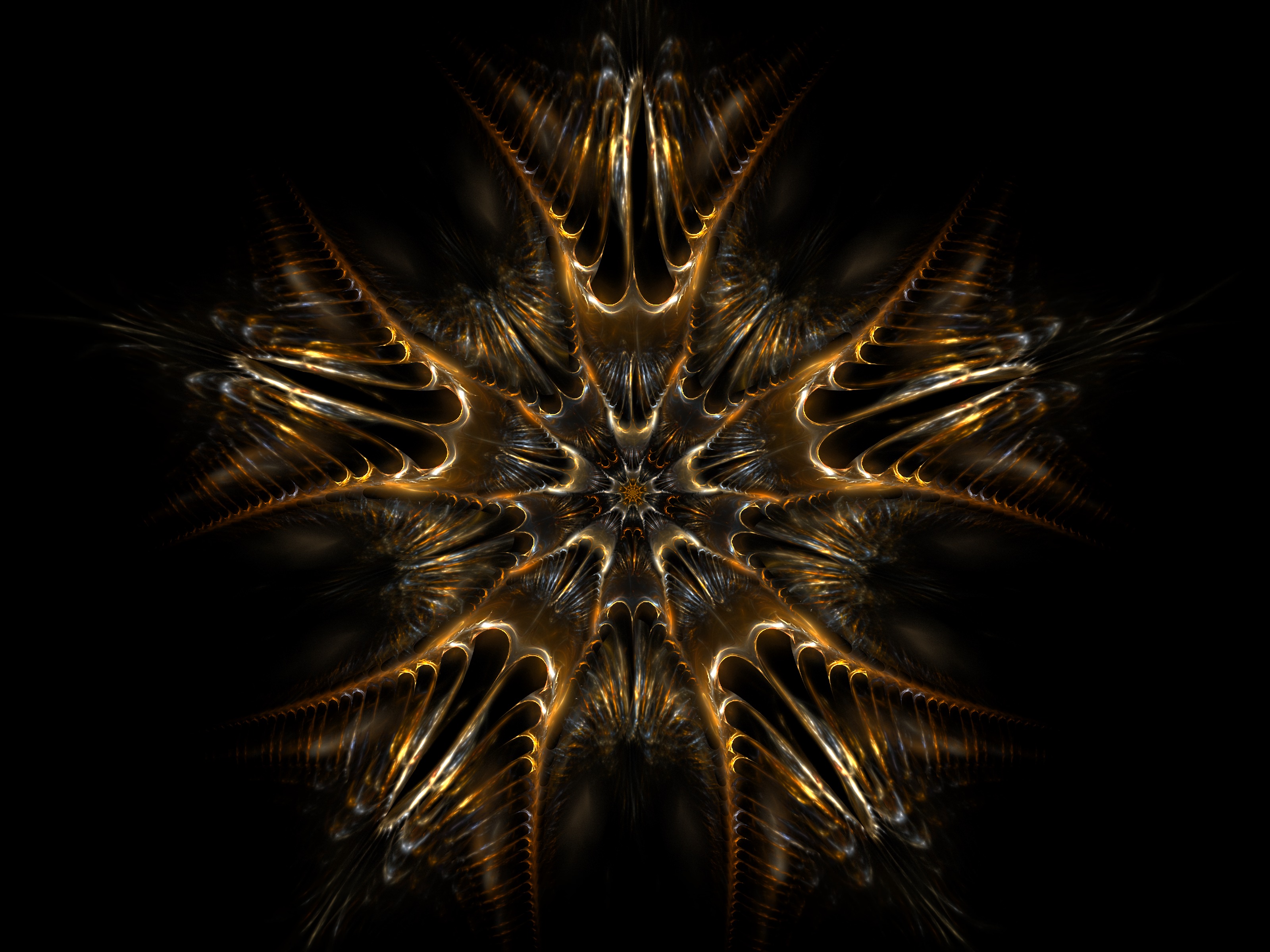 pattern, abstract, brown, fractal, symmetry
