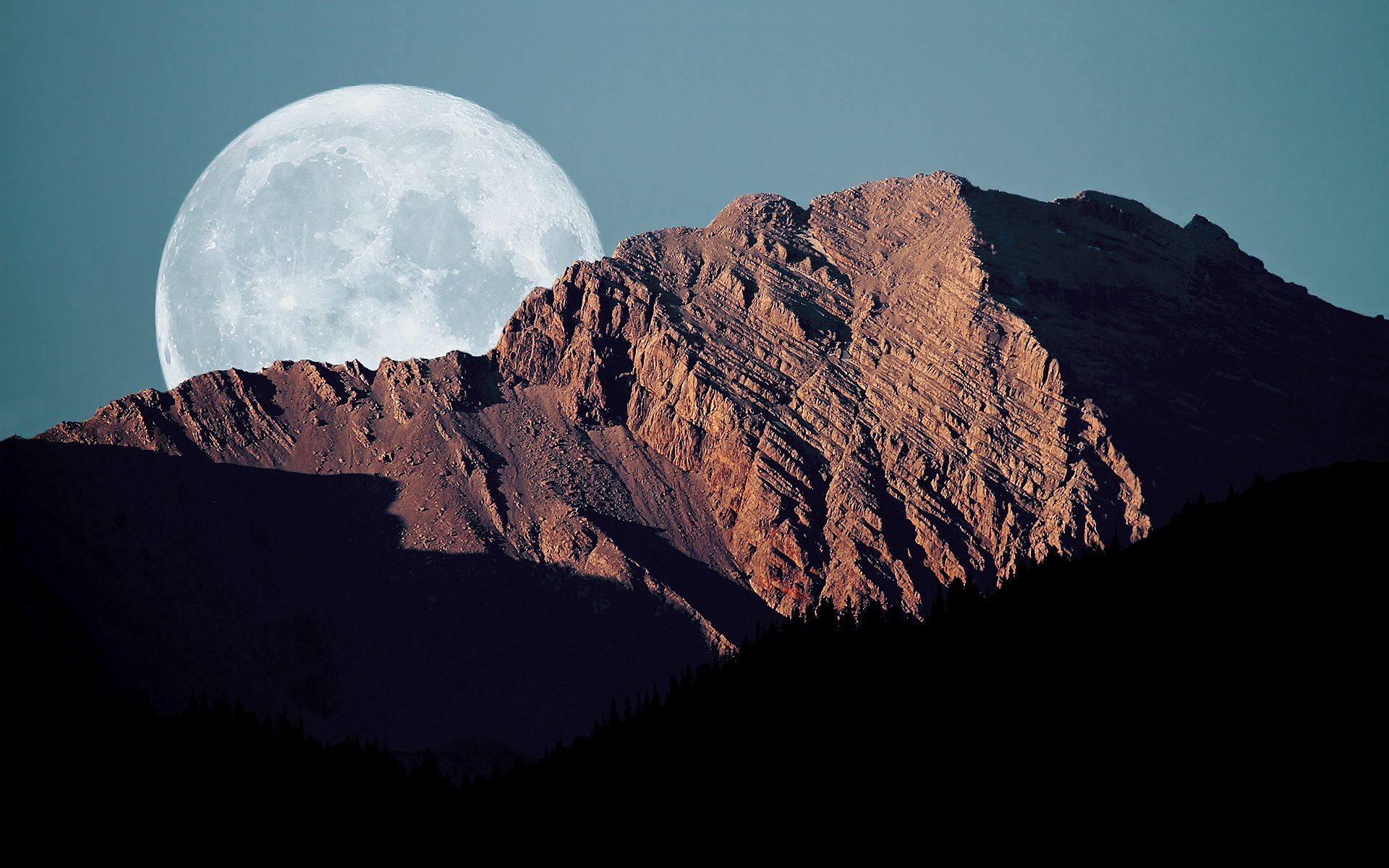 119370 Protetores de tela e papéis de parede Lua Cheia em seu telefone. Baixe natureza, montanhas, céu, disco fotos gratuitamente
