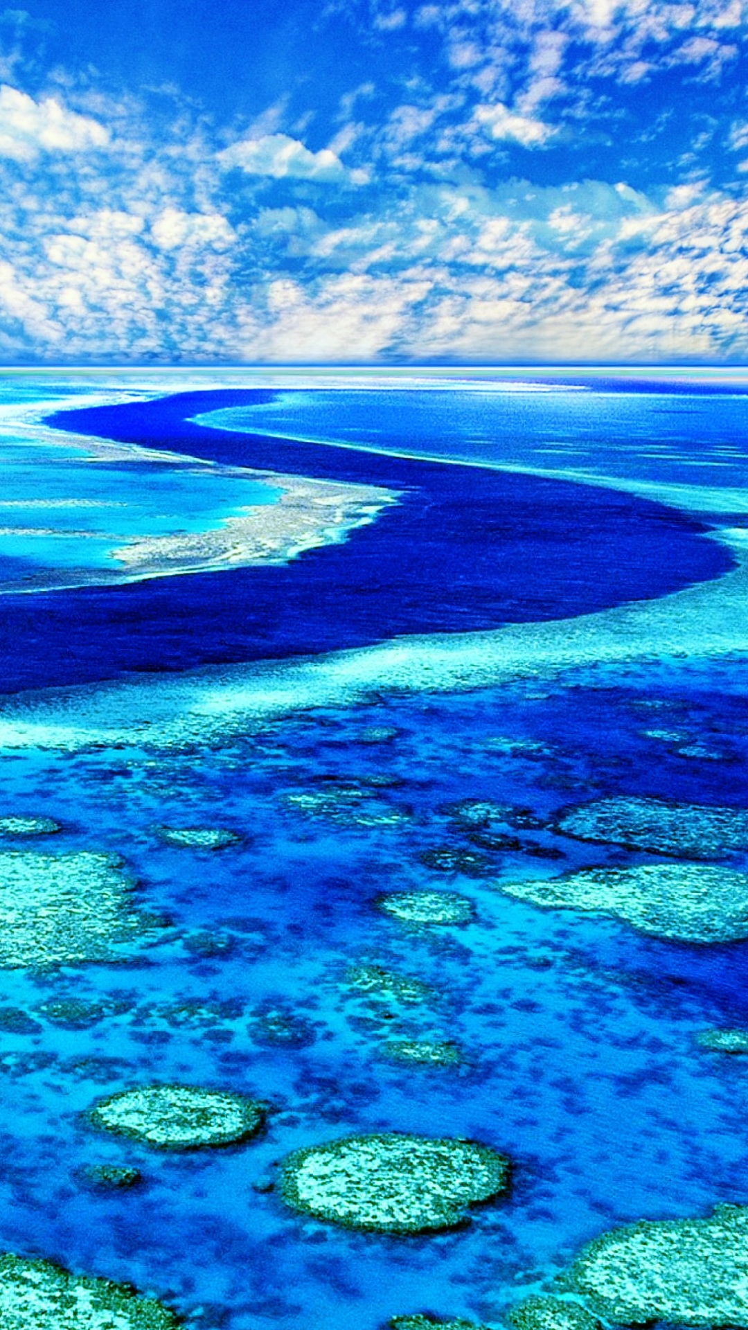 earth, scenic, summer, blue, horizon, reef, azure, sky HD wallpaper