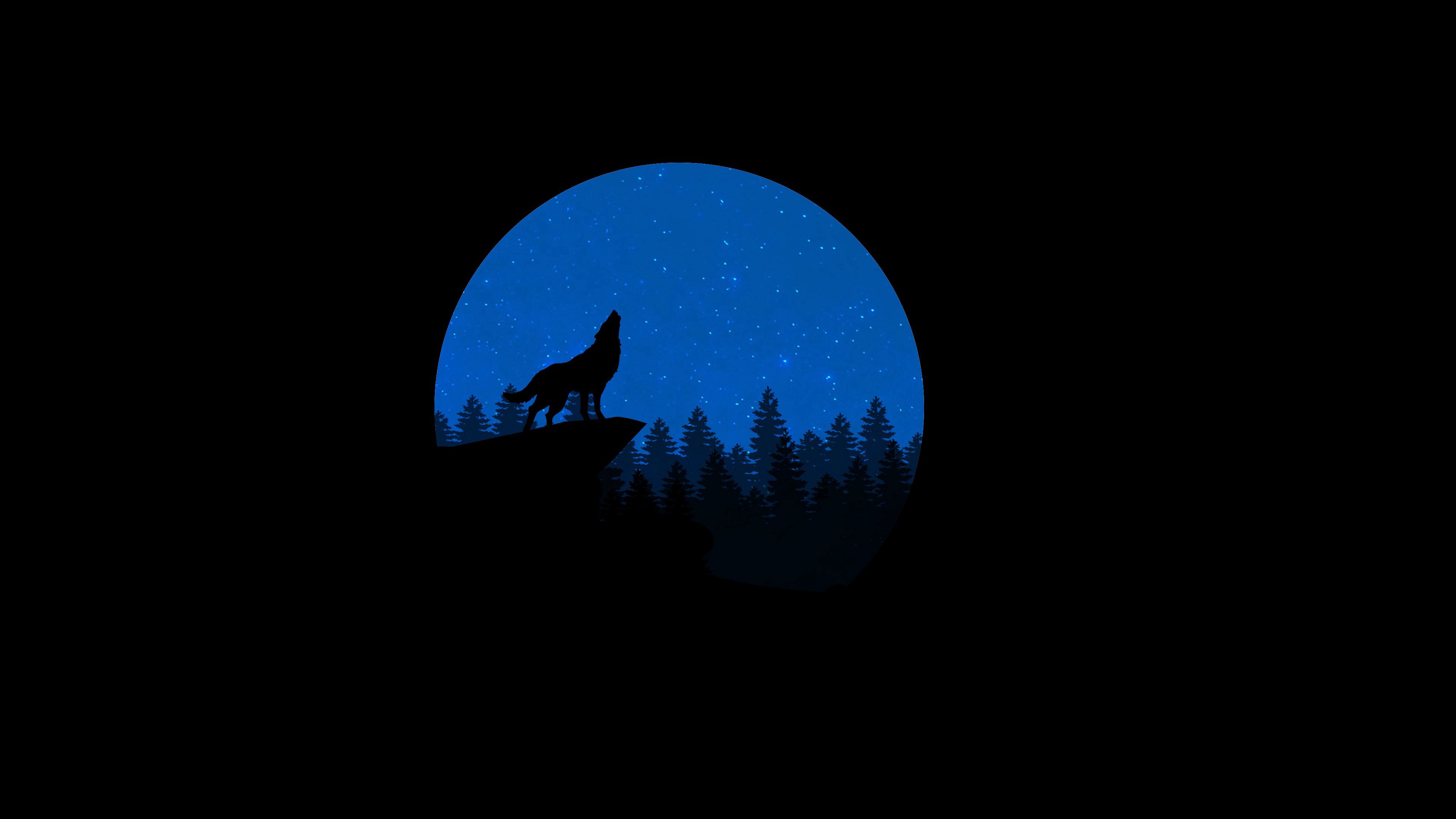 138845 download wallpaper minimalism, vector, art, wolf screensavers and pictures for free