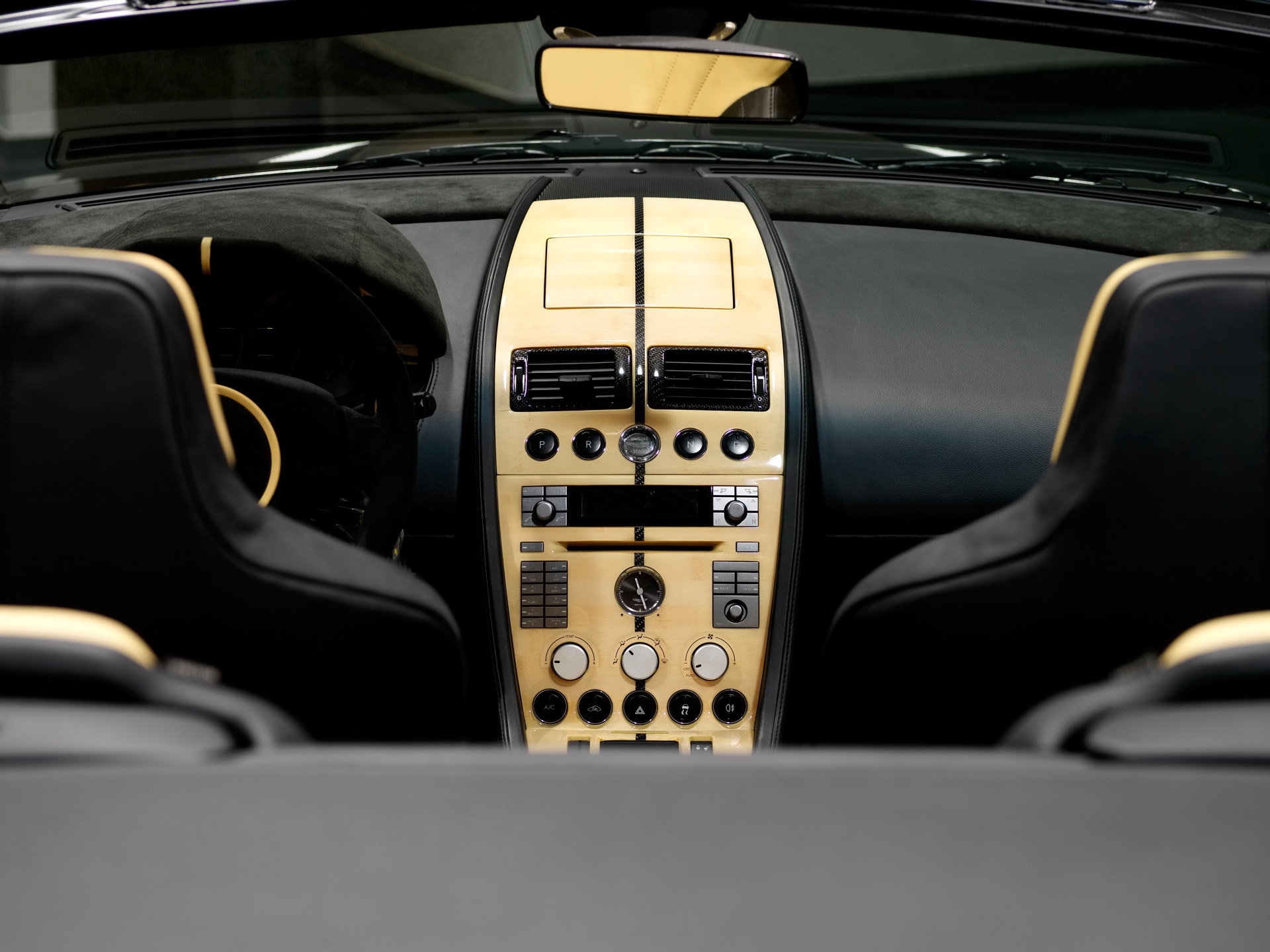 Mobile wallpaper steering wheel, rudder, db9, salon, mansory, interior, aston martin, cars