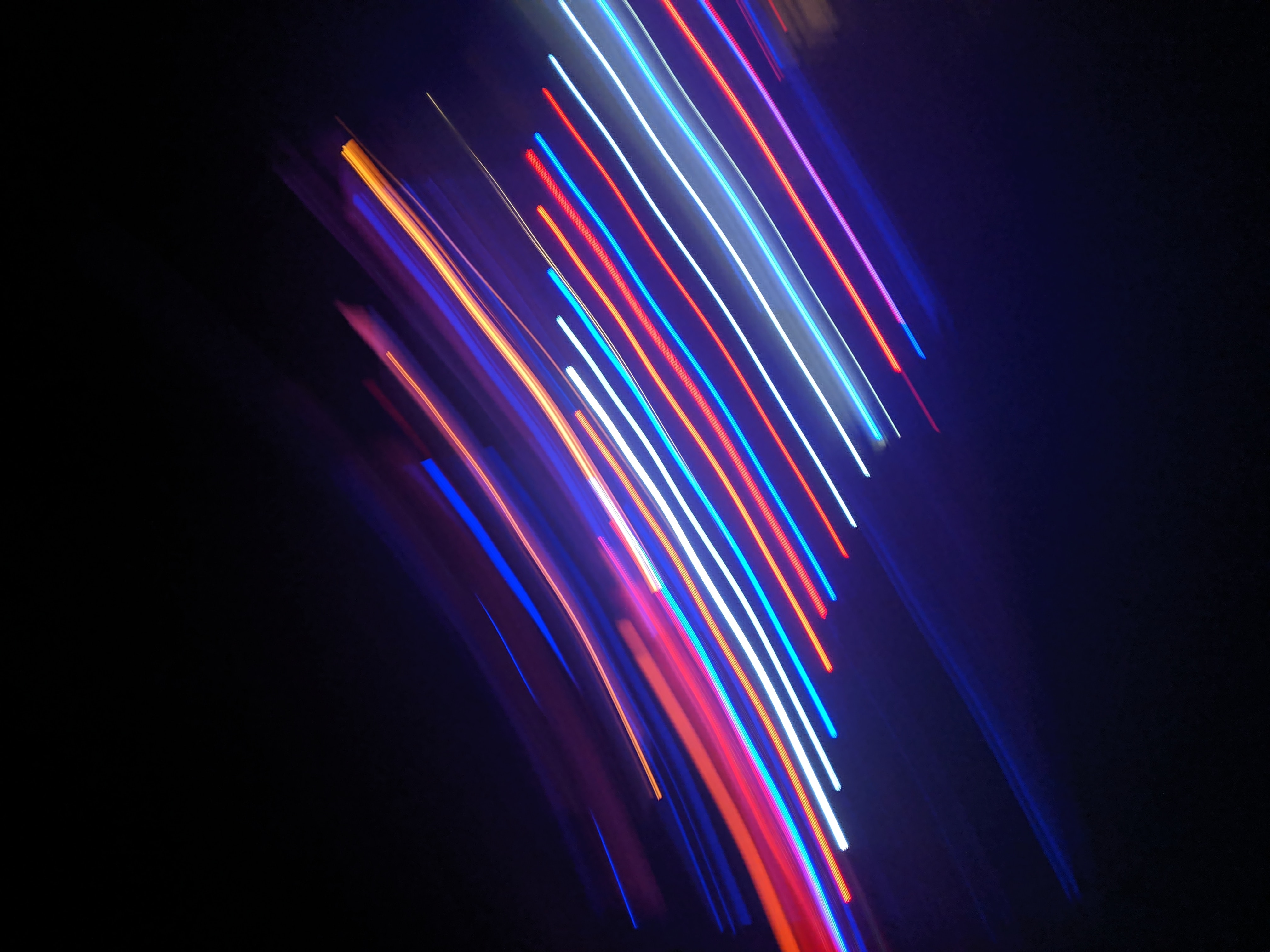 Download mobile wallpaper Shine, Lines, Abstract, Light, Multicolored, Motley, Blur, Smooth, Neon for free.