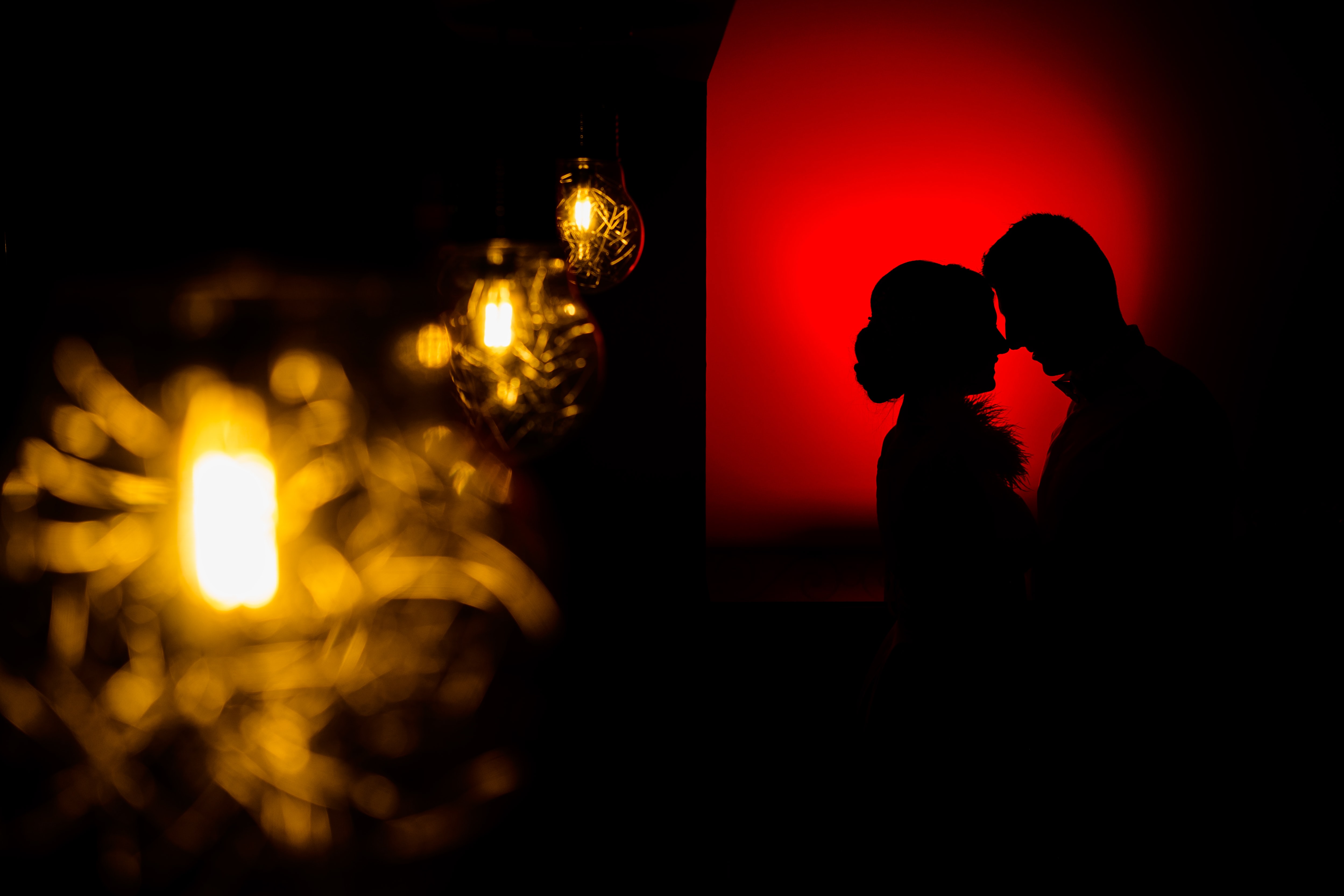 red, silhouettes, dark, couple collection of HD wallpaper