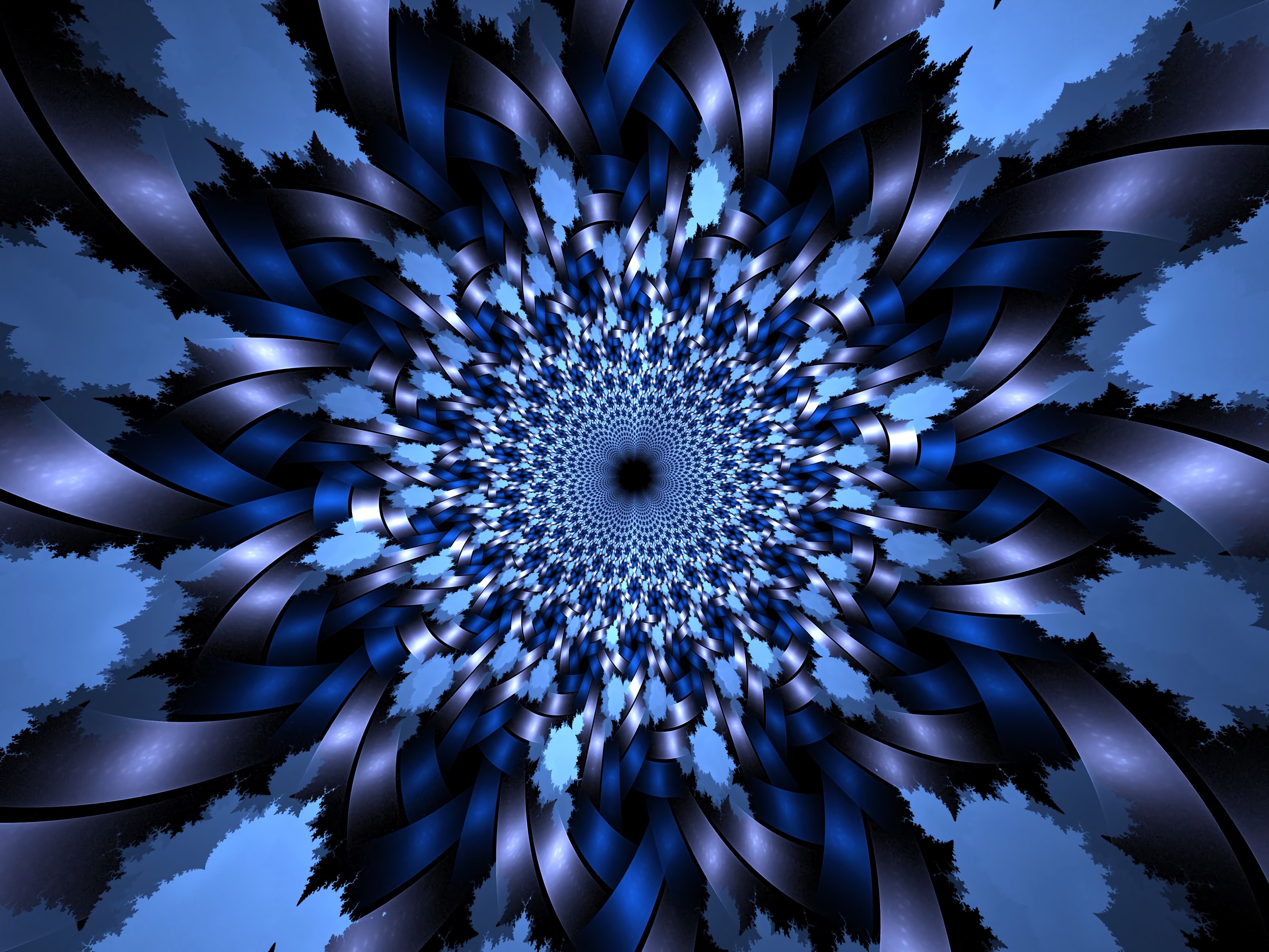fractal, optical illusion, kaleidoscope, abstract HD Phone wallpaper