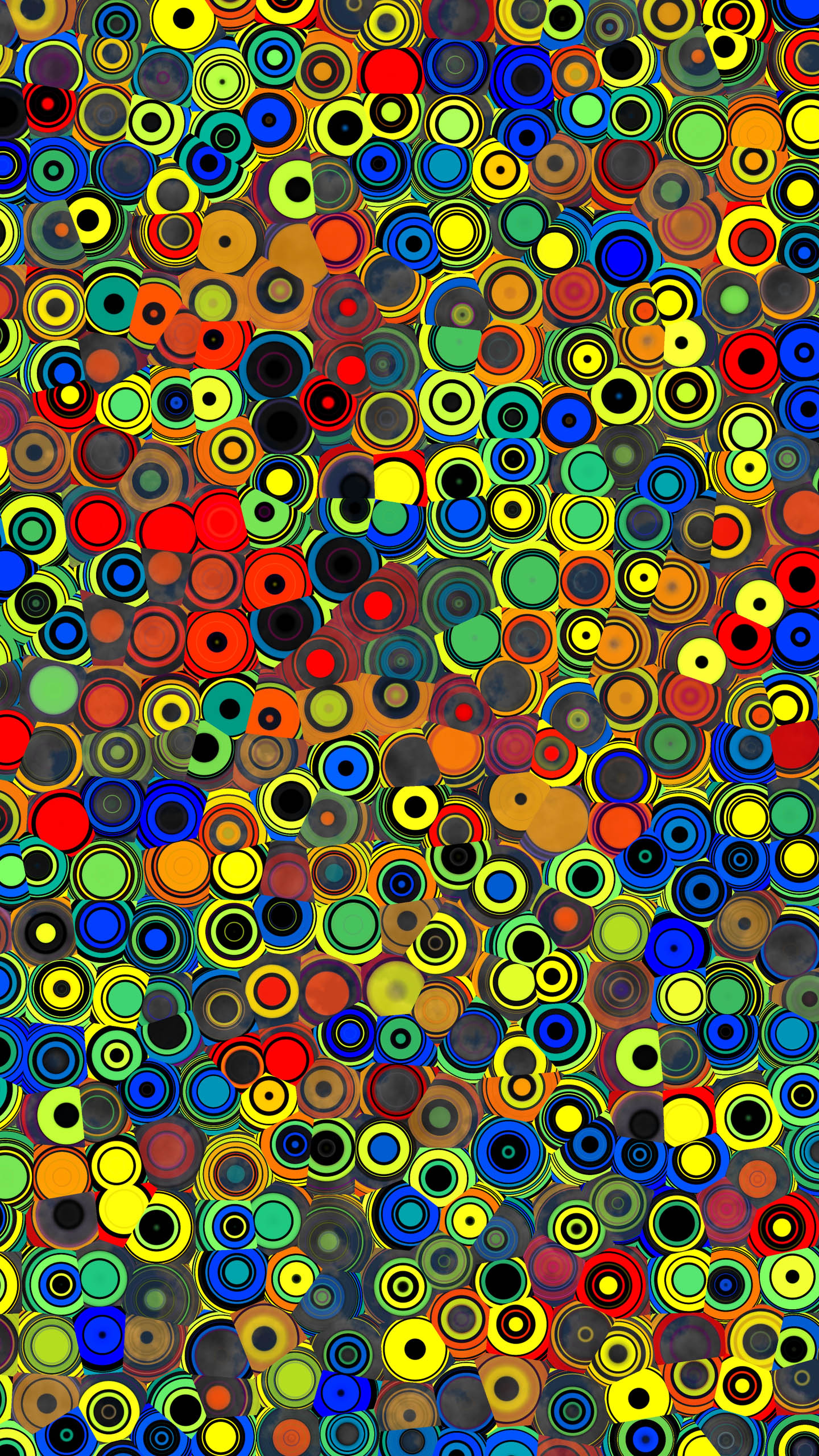circles, abstract, multicolored, motley HD Phone wallpaper