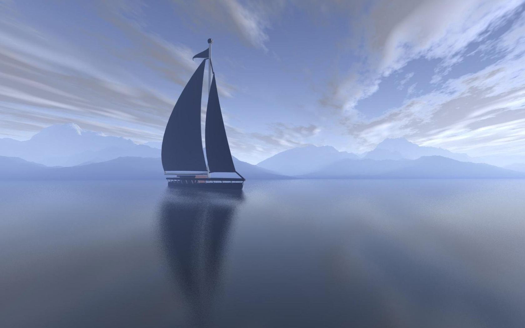 101445 Hintergrundbild herunterladen natur, sea, nebel, segelboot, sailfish - Bildschirmschoner und Bilder kostenlos