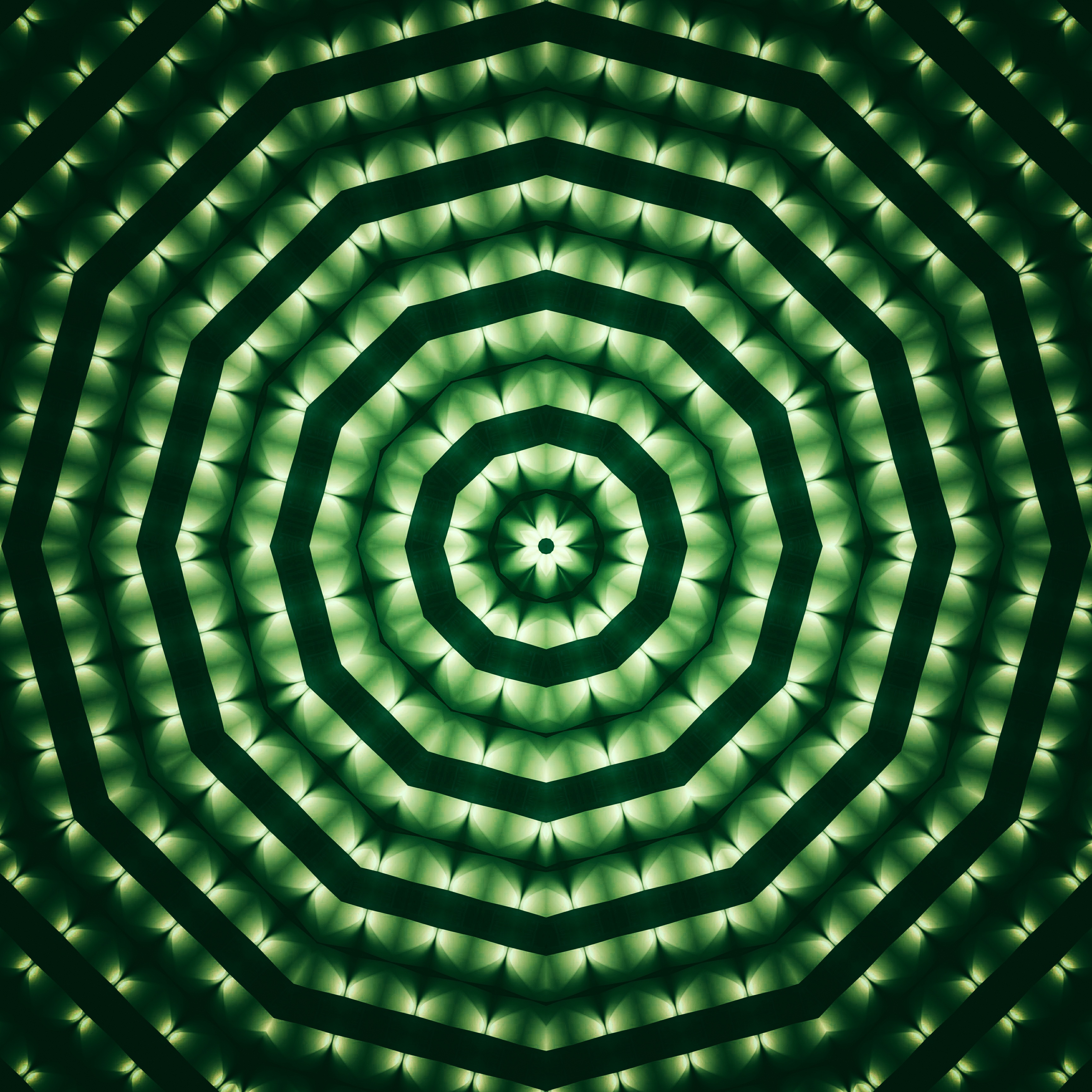 abstract, patterns, rotation, circles, green wallpaper for mobile