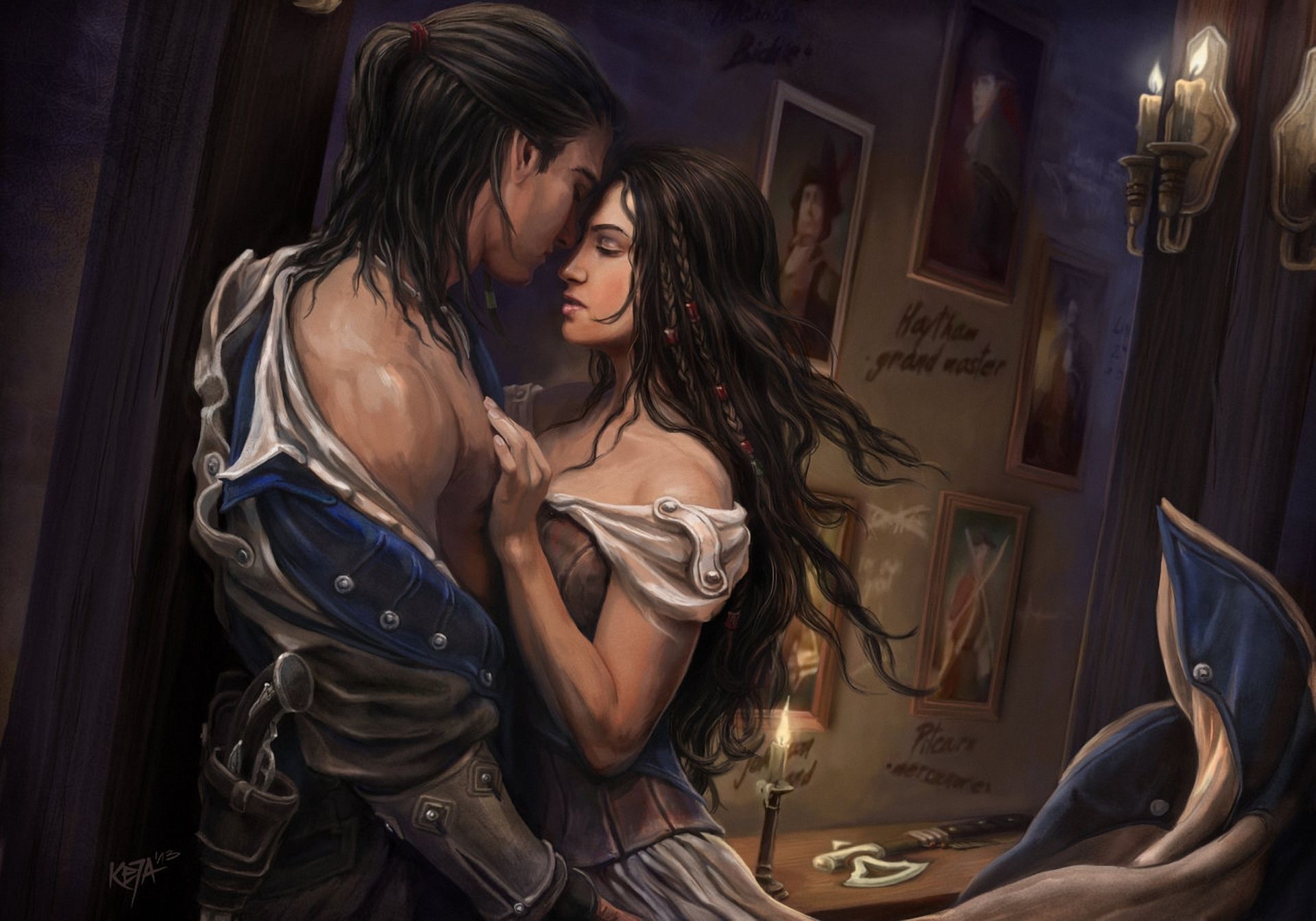 love, couple, romantic, assassin's creed, video game, assassin's creed iii download HD wallpaper