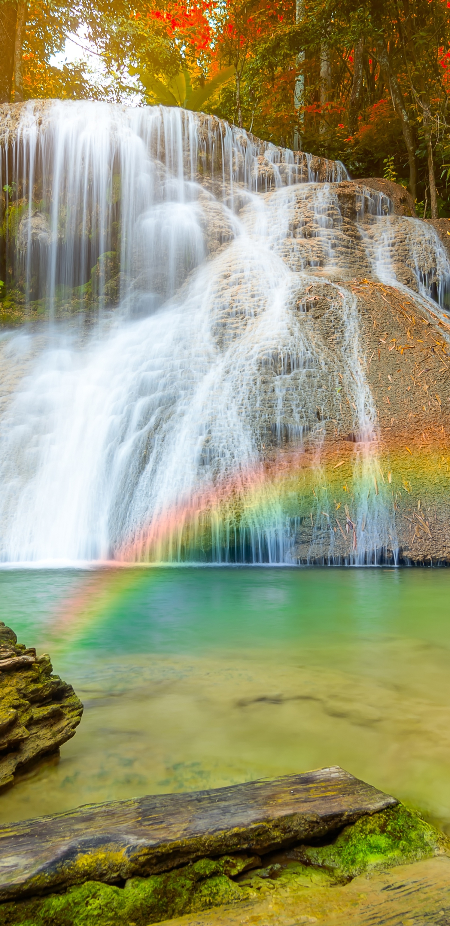 HD desktop wallpaper: Nature, Waterfalls, Rainbow, Waterfall, Fall, Earth,  Lagoon download free picture #1148328