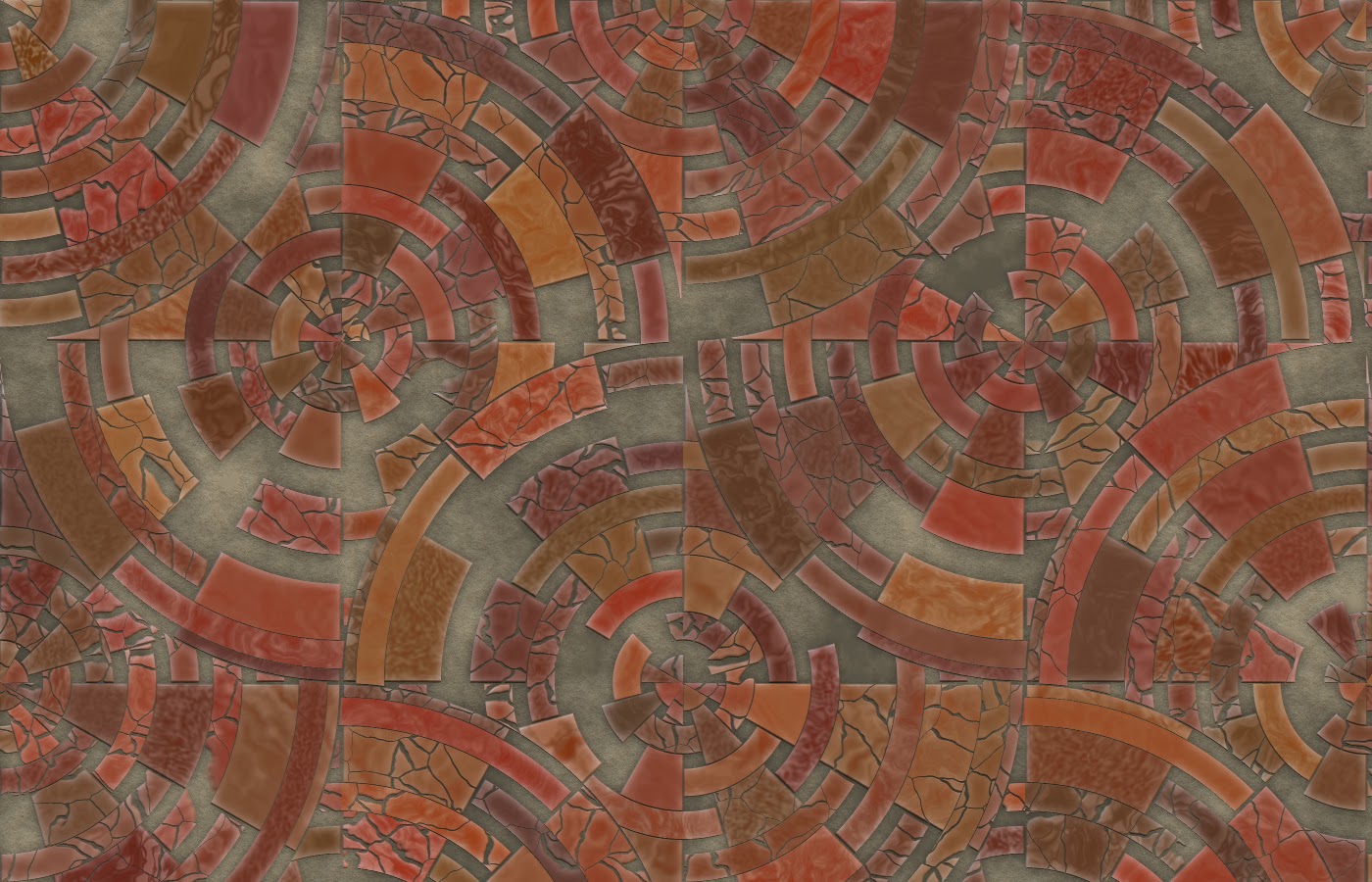 Mobile HD Wallpaper Mosaic artistic, orange (color), brown, tiles
