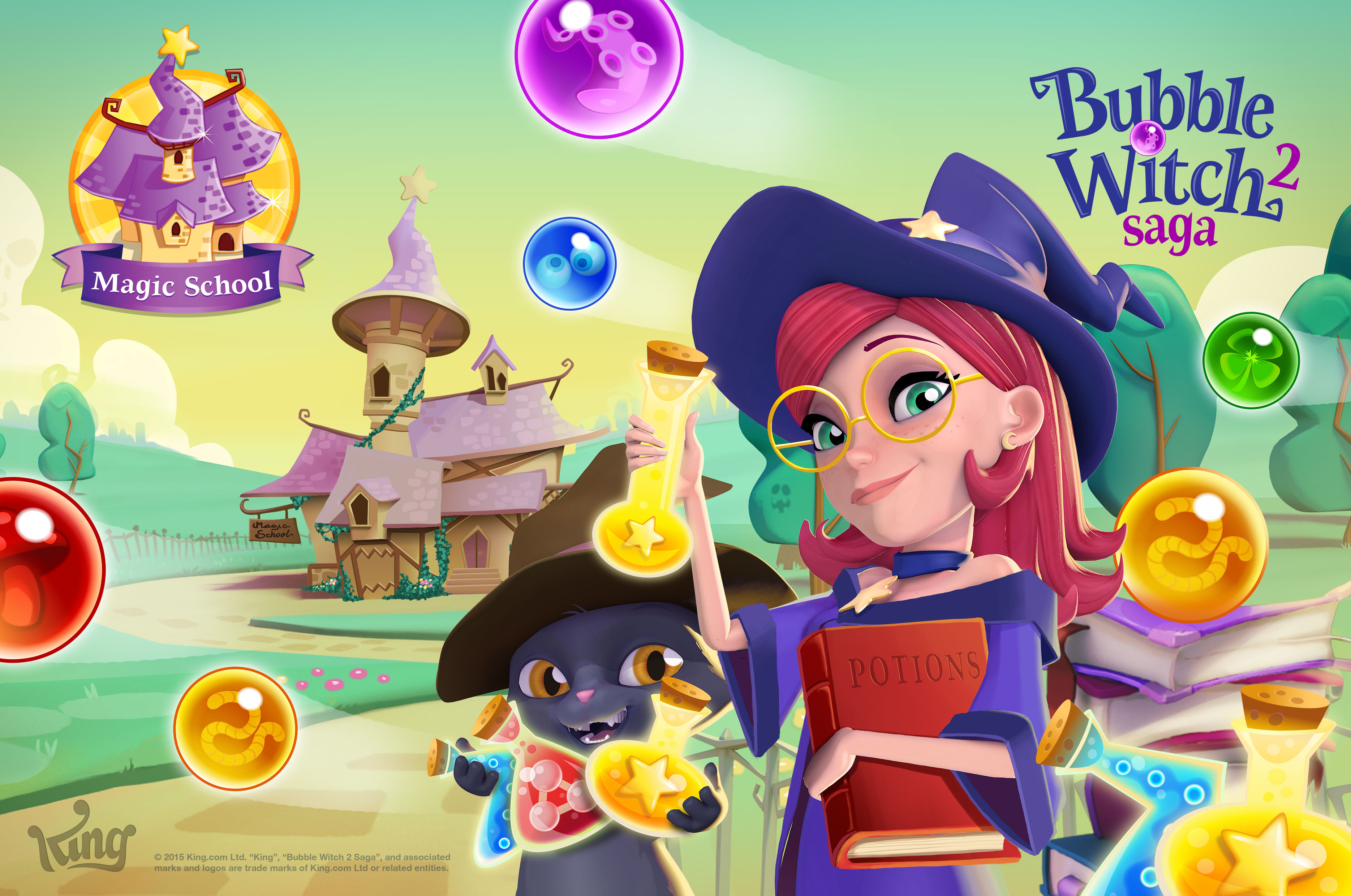 Download free mobile wallpaper Video Game, Bubble Witch 2 Saga. 