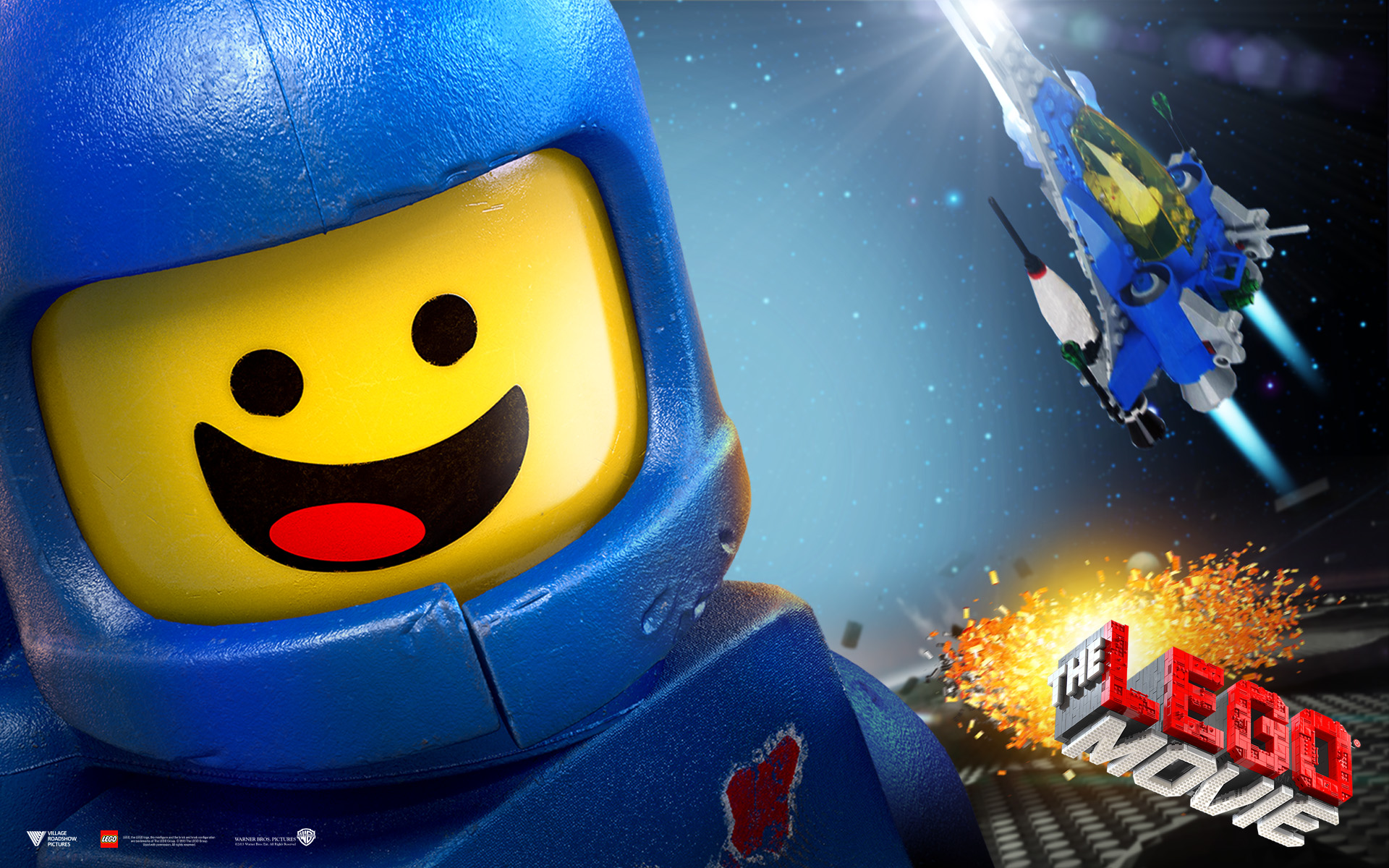 movie, the lego movie, benny (the lego movie), lego, logo, space, spaceship, text Phone Background