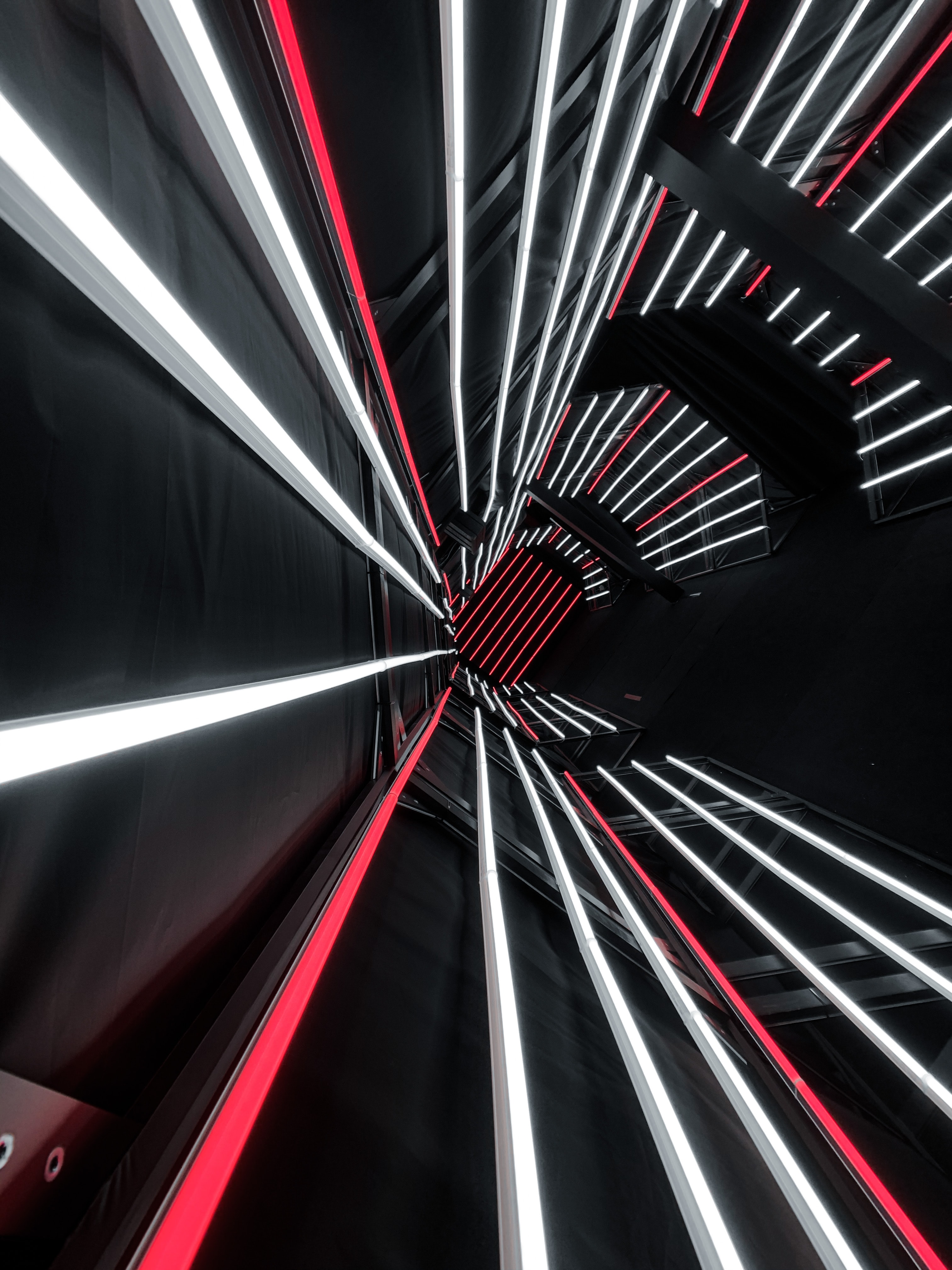neon, tunnel, shine, light, miscellanea, miscellaneous, lines wallpapers for tablet