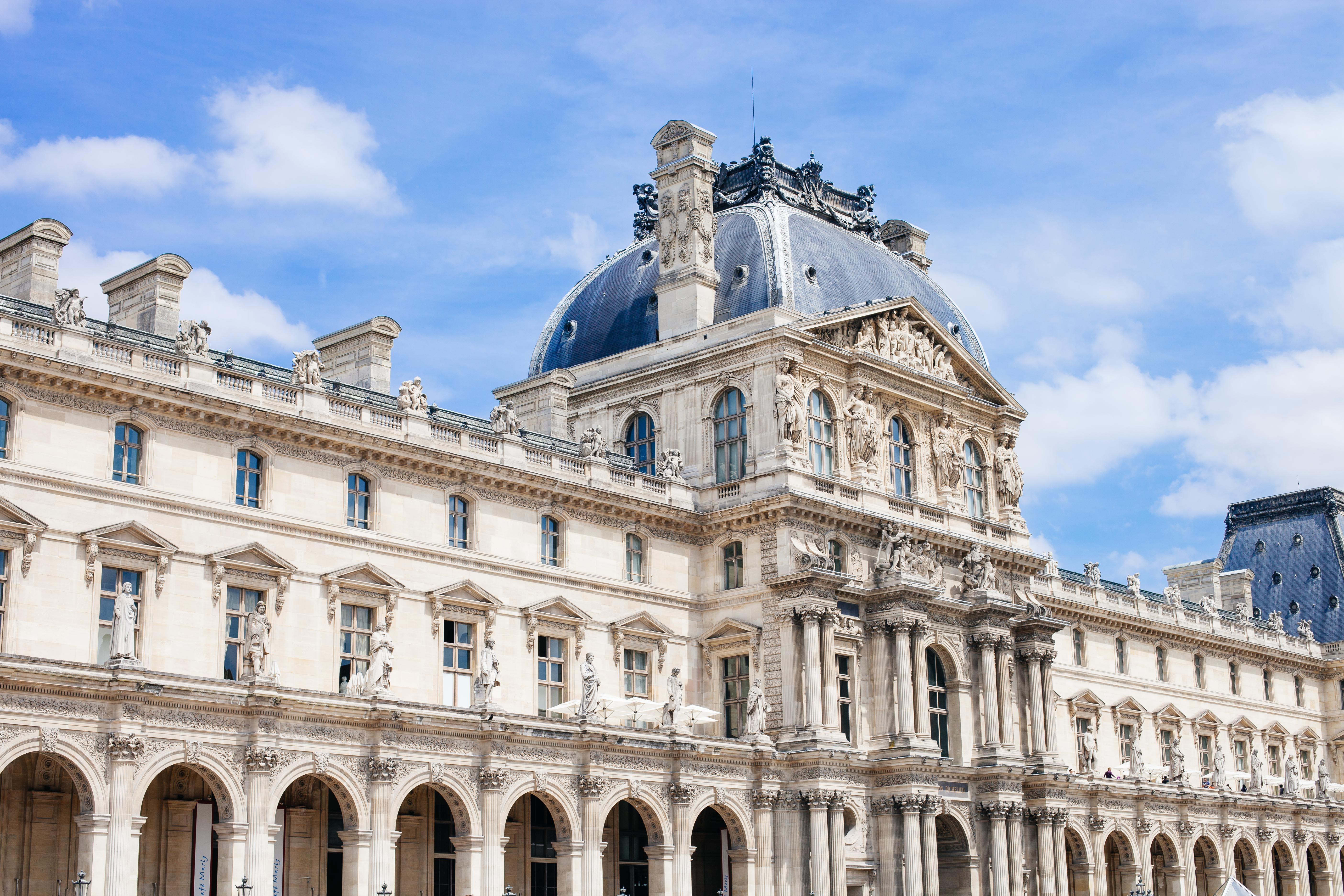 paris, cities, louvre, france Smartphone Background
