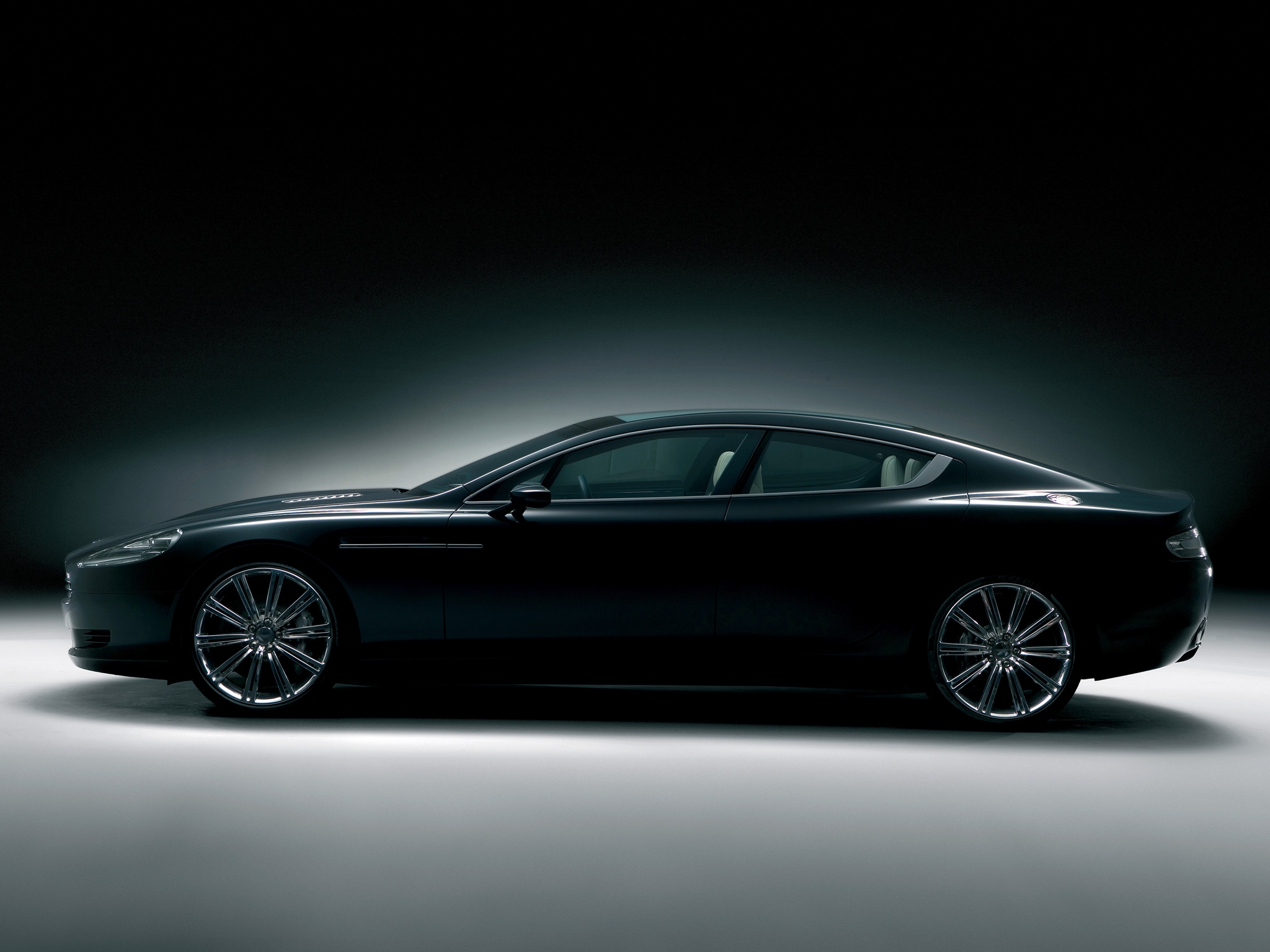 rapide, black, cars, side view Full HD