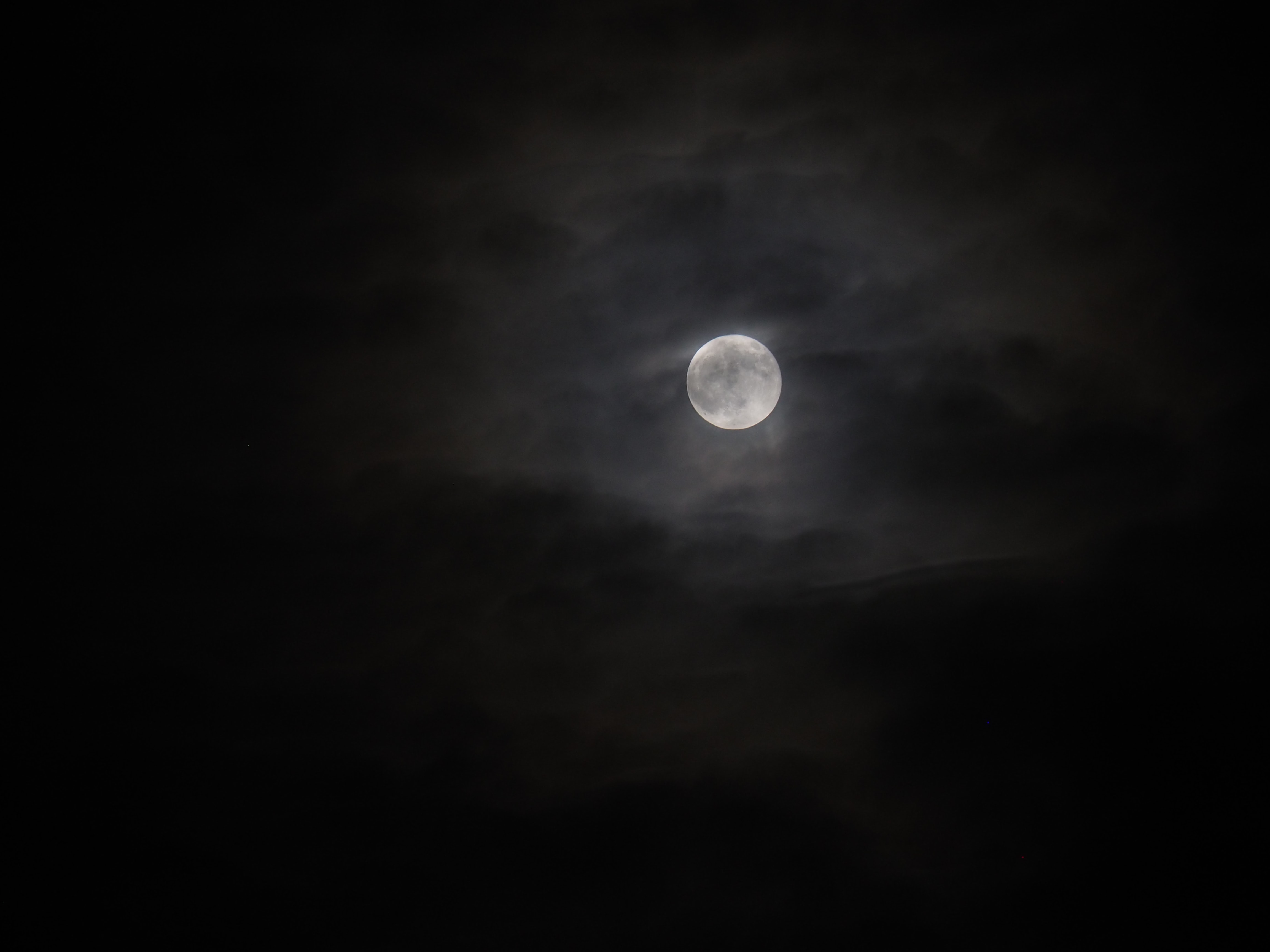 Download mobile wallpaper Moon, Night, Clouds, Bw, Chb, Full Moon for free.