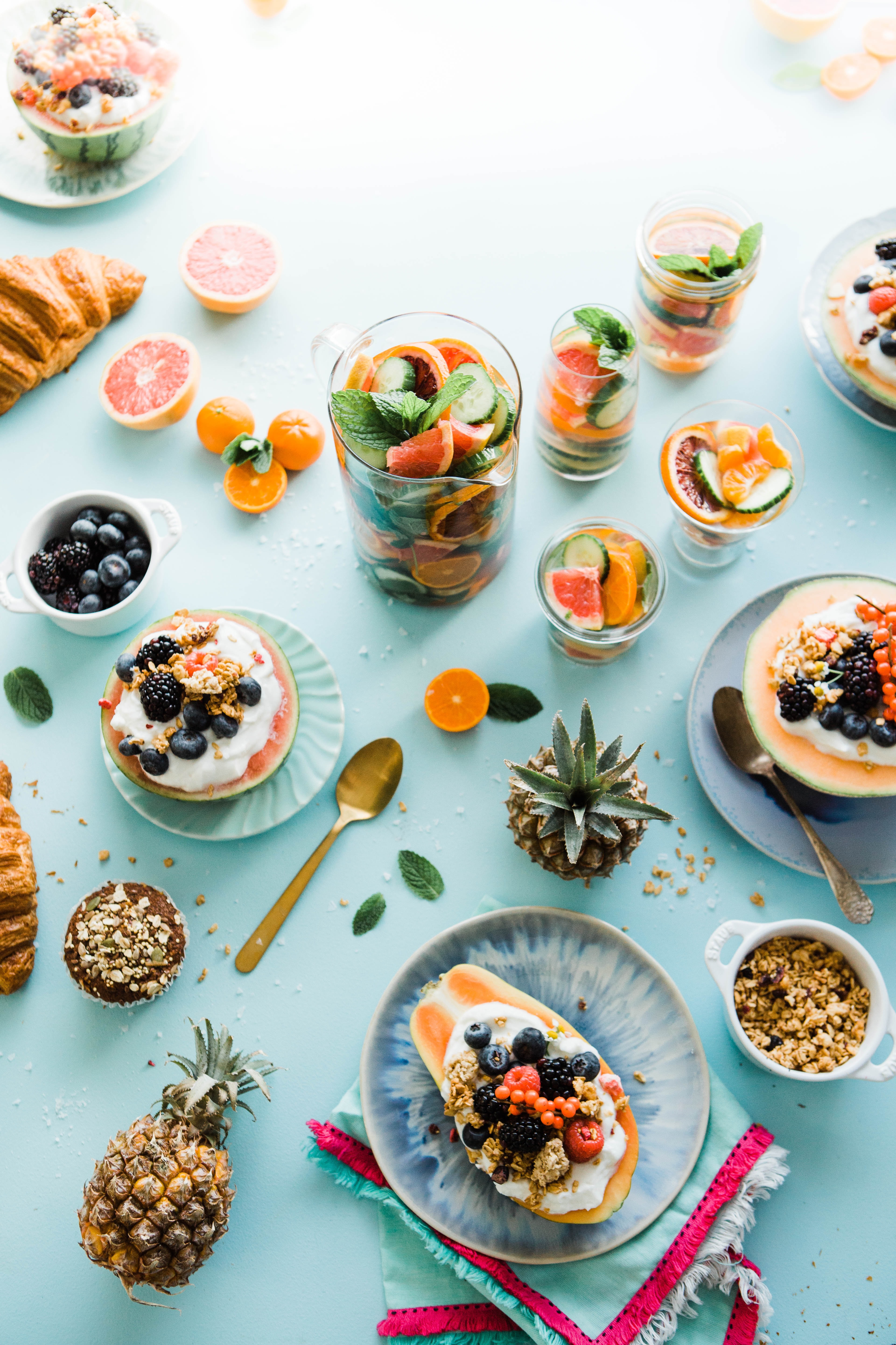 food, fruits, desert, berries HD wallpaper