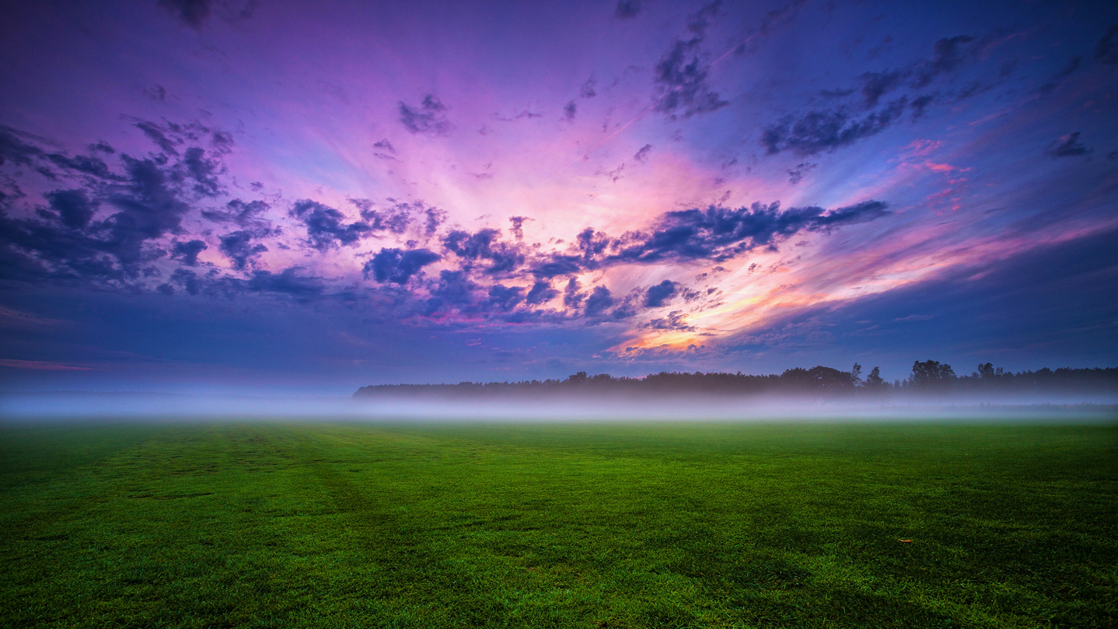 landscape, nature, sunrise, cloud, grass, field, earth, fog phone background