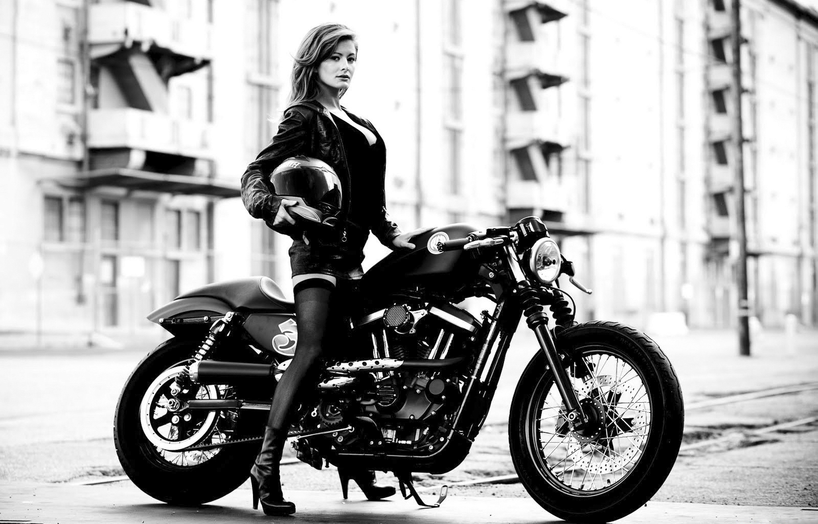 girls, people, transport, motorcycles High Definition image