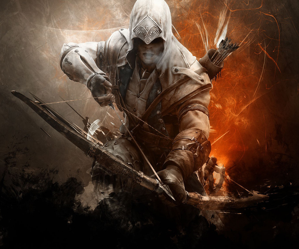 games, art, assassin's creed, orange 4K