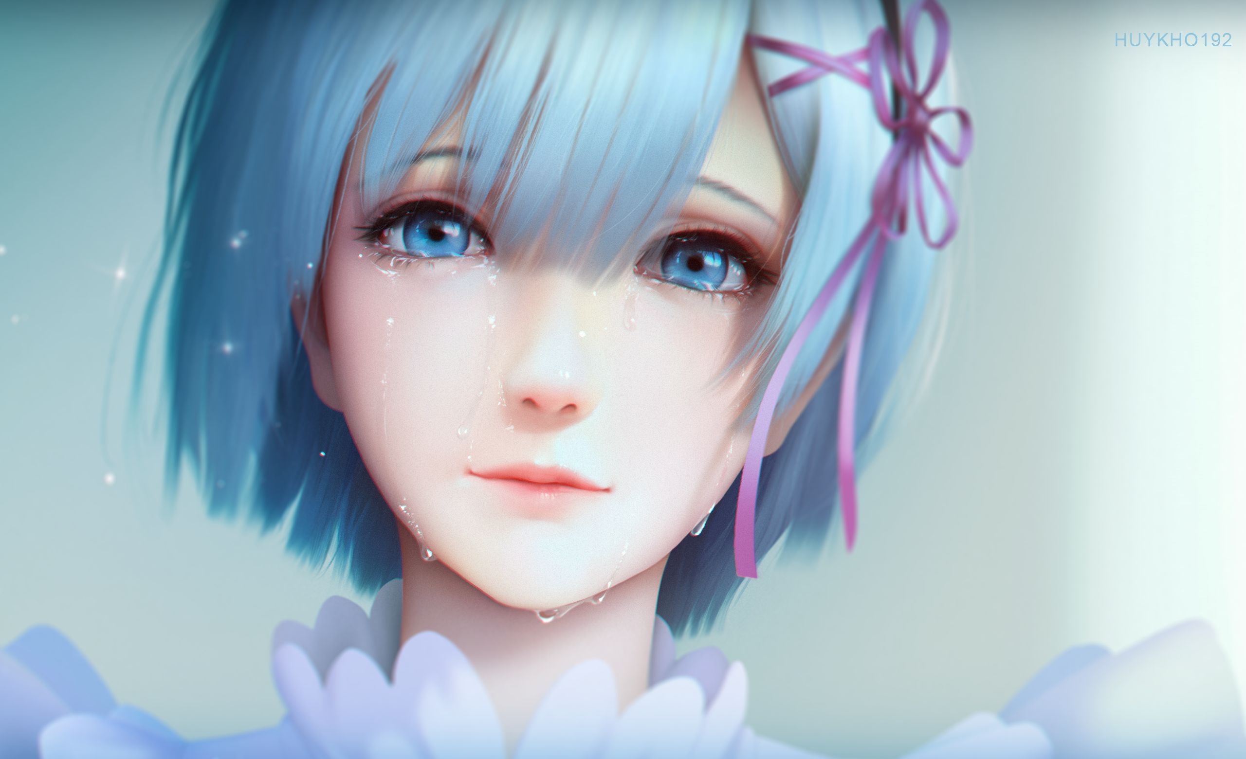 Images & Pictures short hair, re:zero starting life in another world, rem (re:zero), blue hair Face