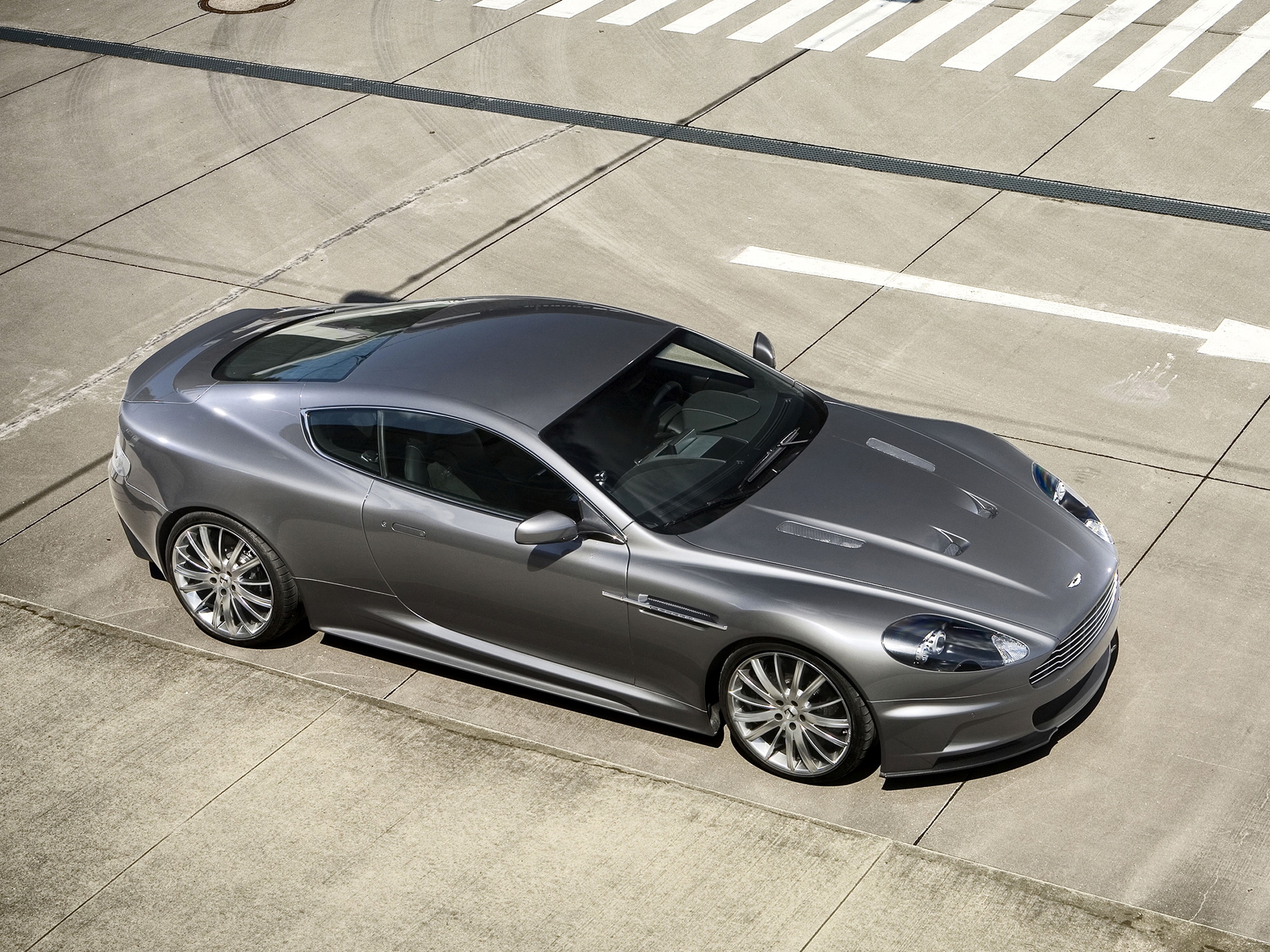 aston martin, cars, view from above, asphalt, grey, style, dbs, 2009