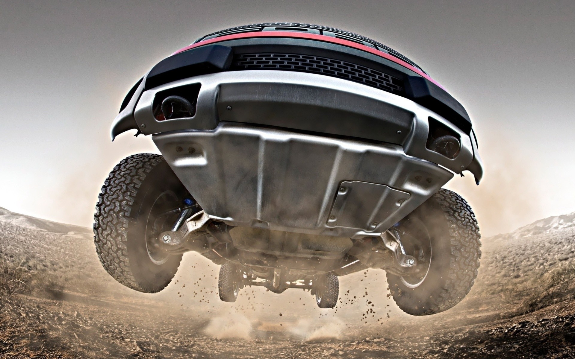 vehicles, ford raptor, ford, jump, stop action High Definition image