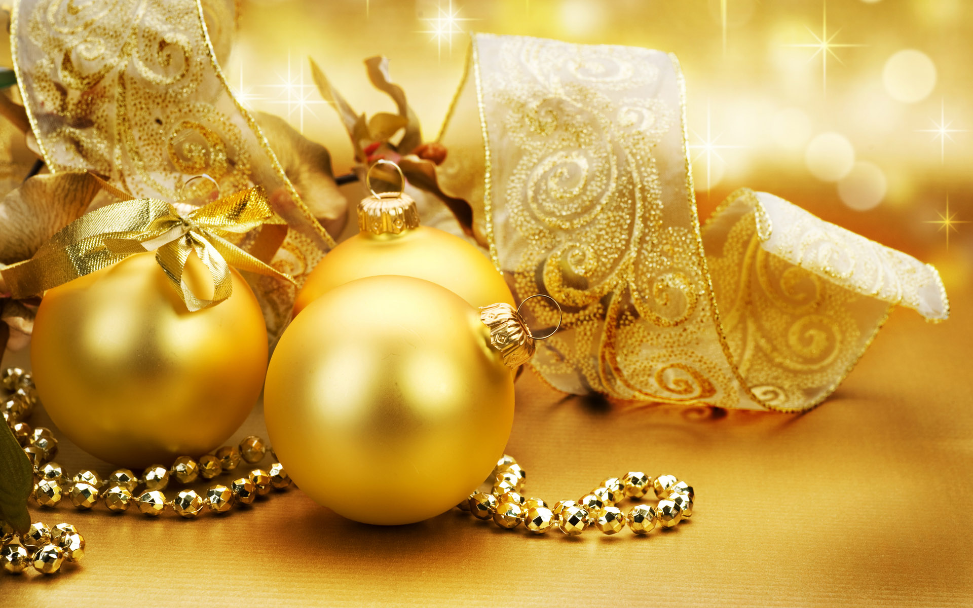 christmas, golden, holiday, christmas ornaments download HD wallpaper
