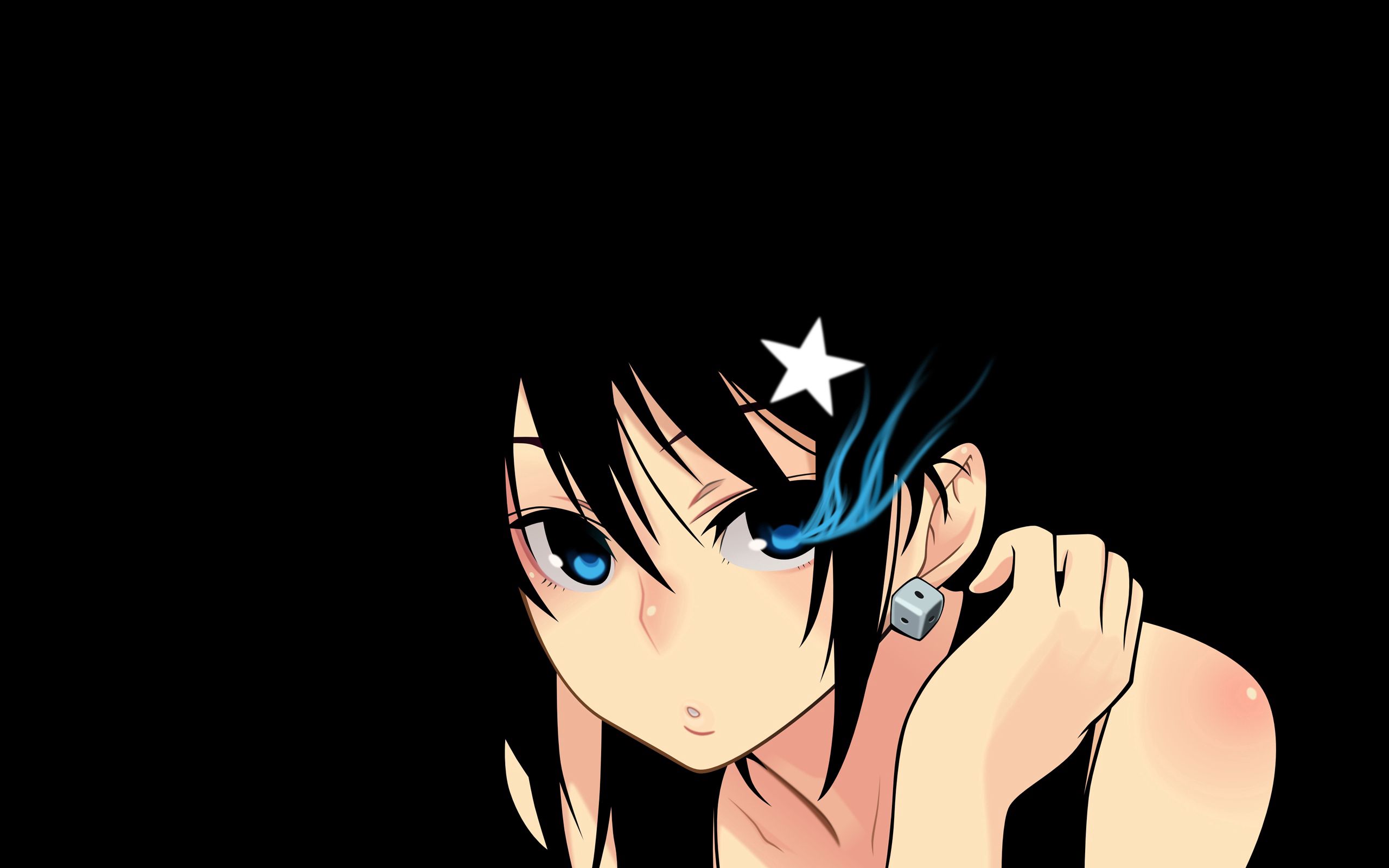 116743 download wallpaper anime, darkness, girl, brunette screensavers and pictures for free