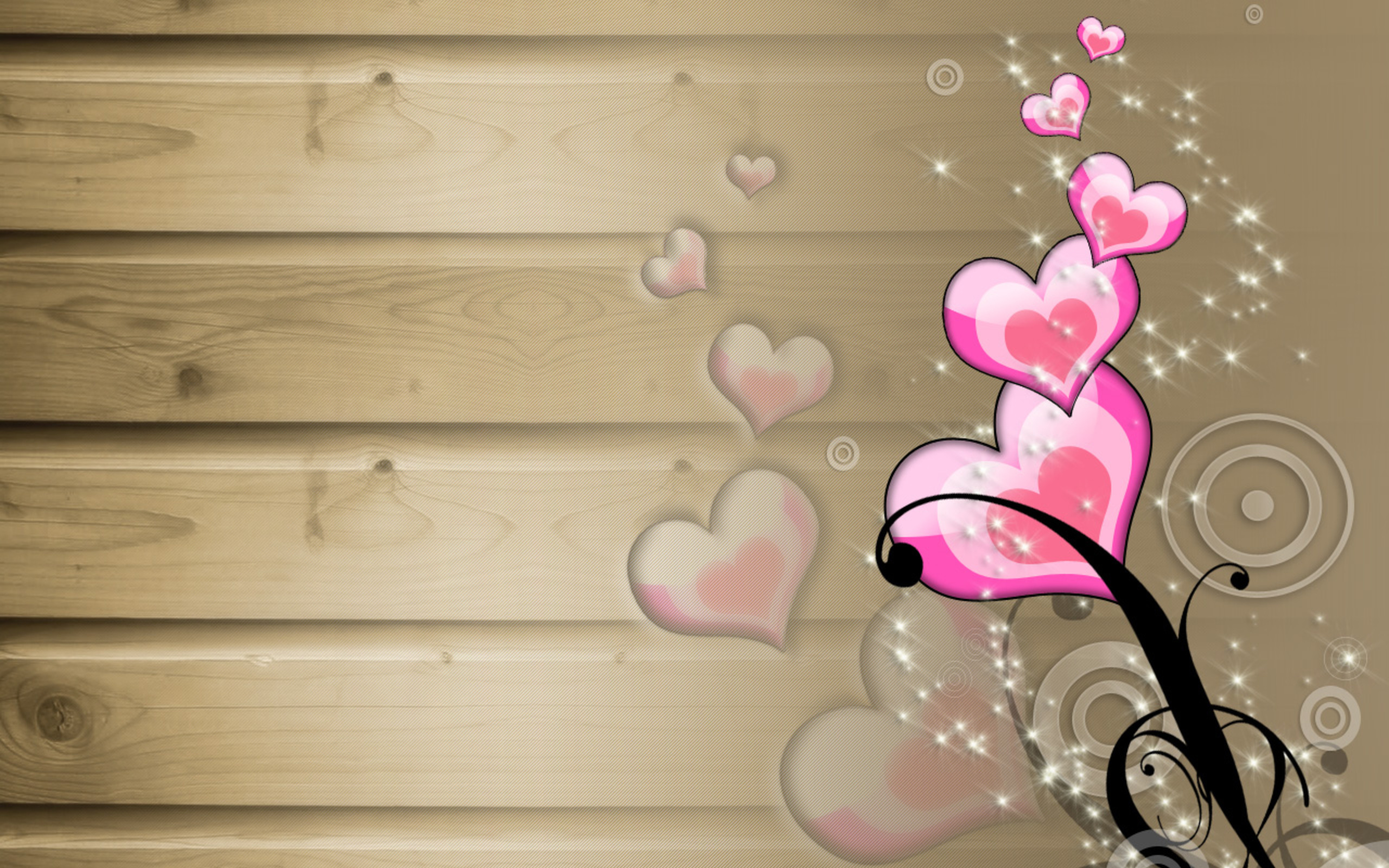 Free Pure Wallpapers valentine's day, pictures, hearts, yellow