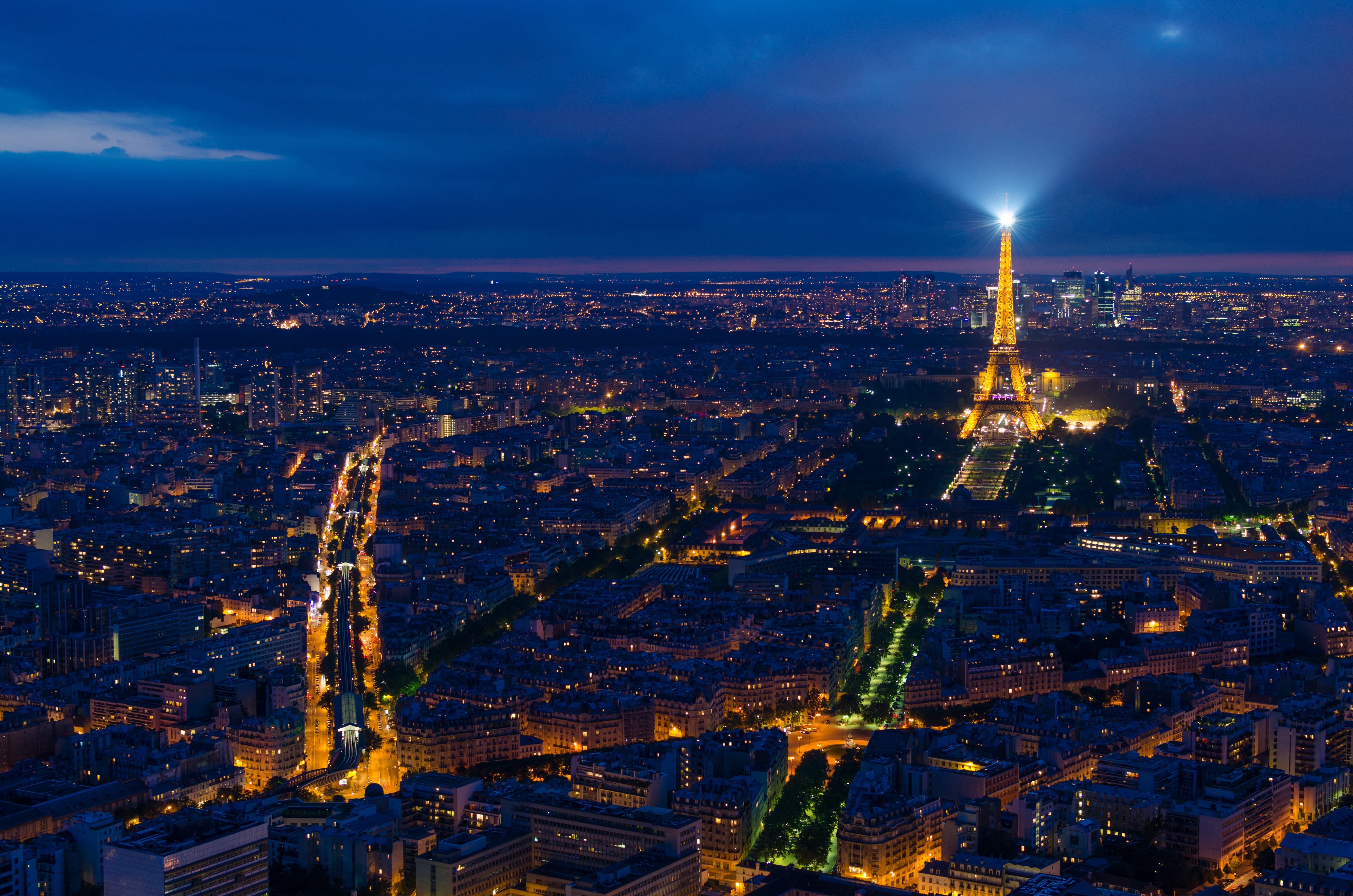 desktop and mobile cities, night city, city lights, france