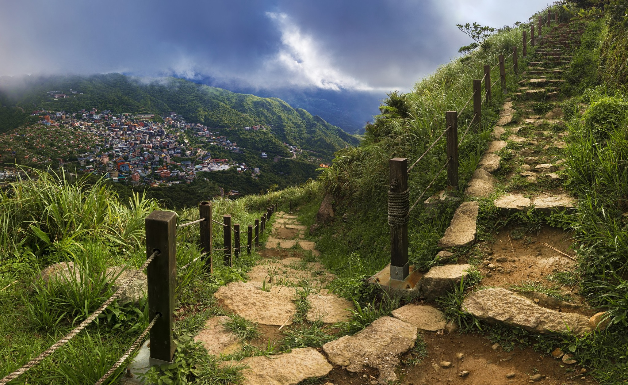 man made, steps, stairs, path HD wallpaper