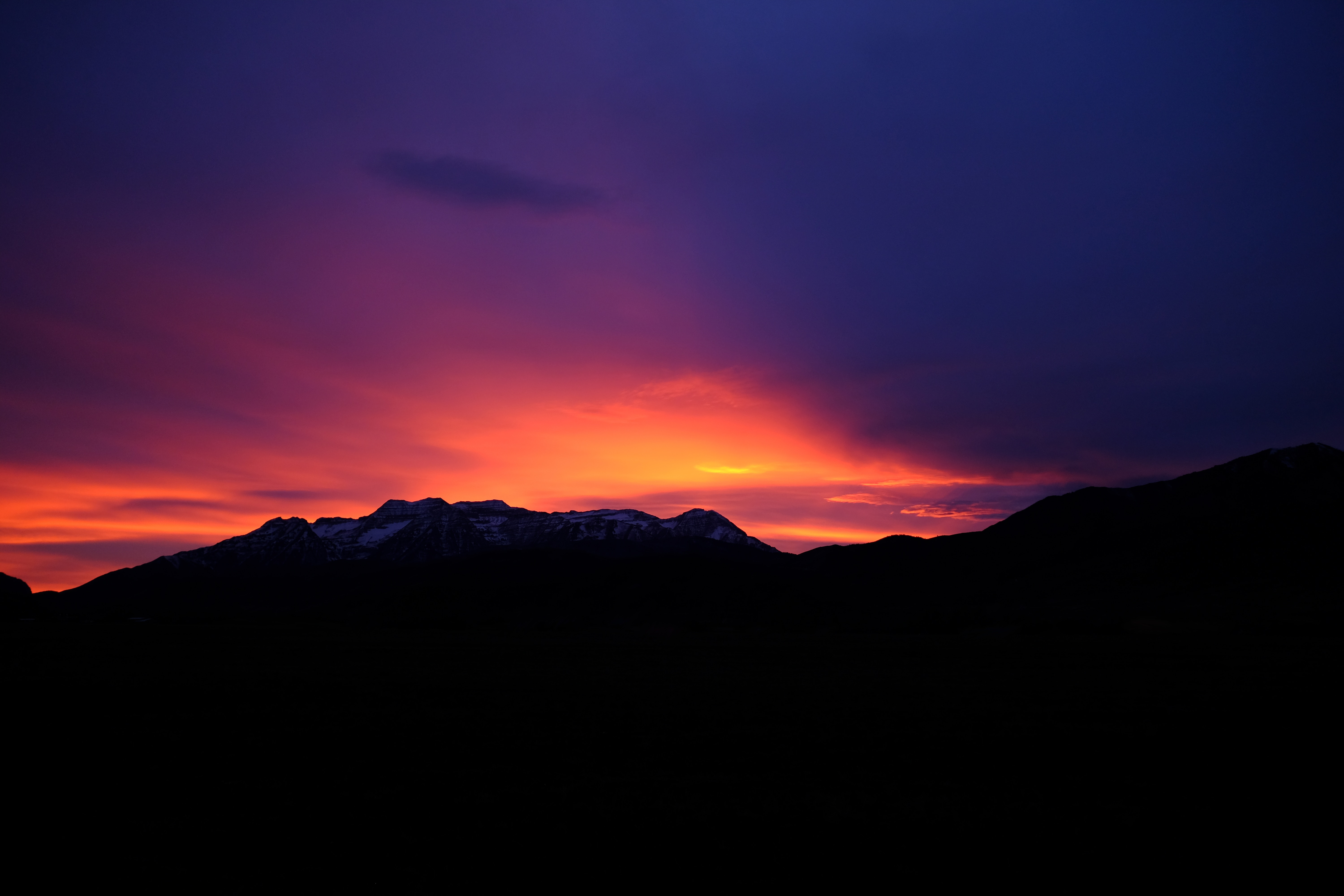 mountains, nature, sunset, sky cellphone