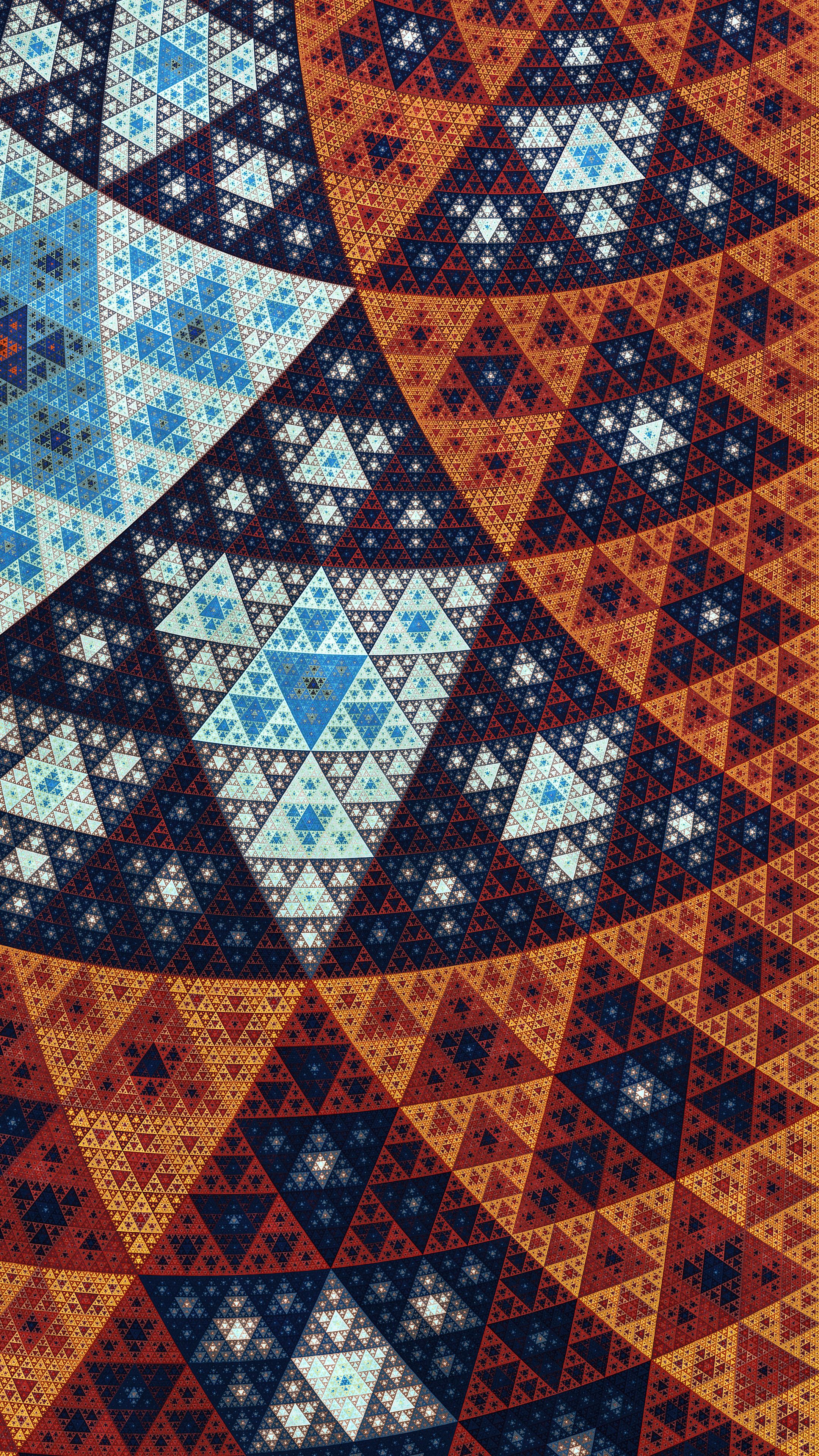 pattern, texture, fractal, triangles Phone Wallpaper