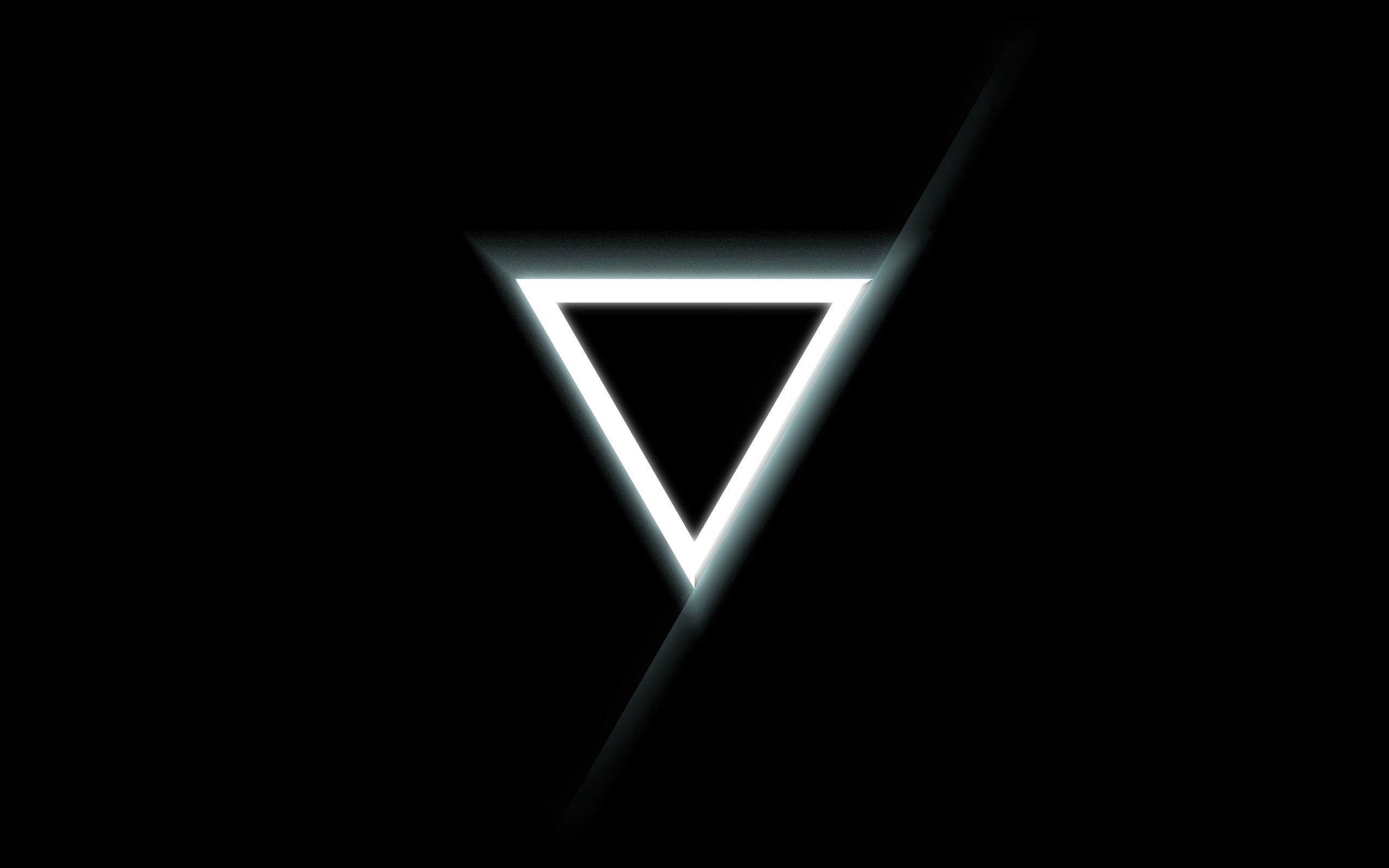 triangle, minimalism, black, flipped over, background, reverse
