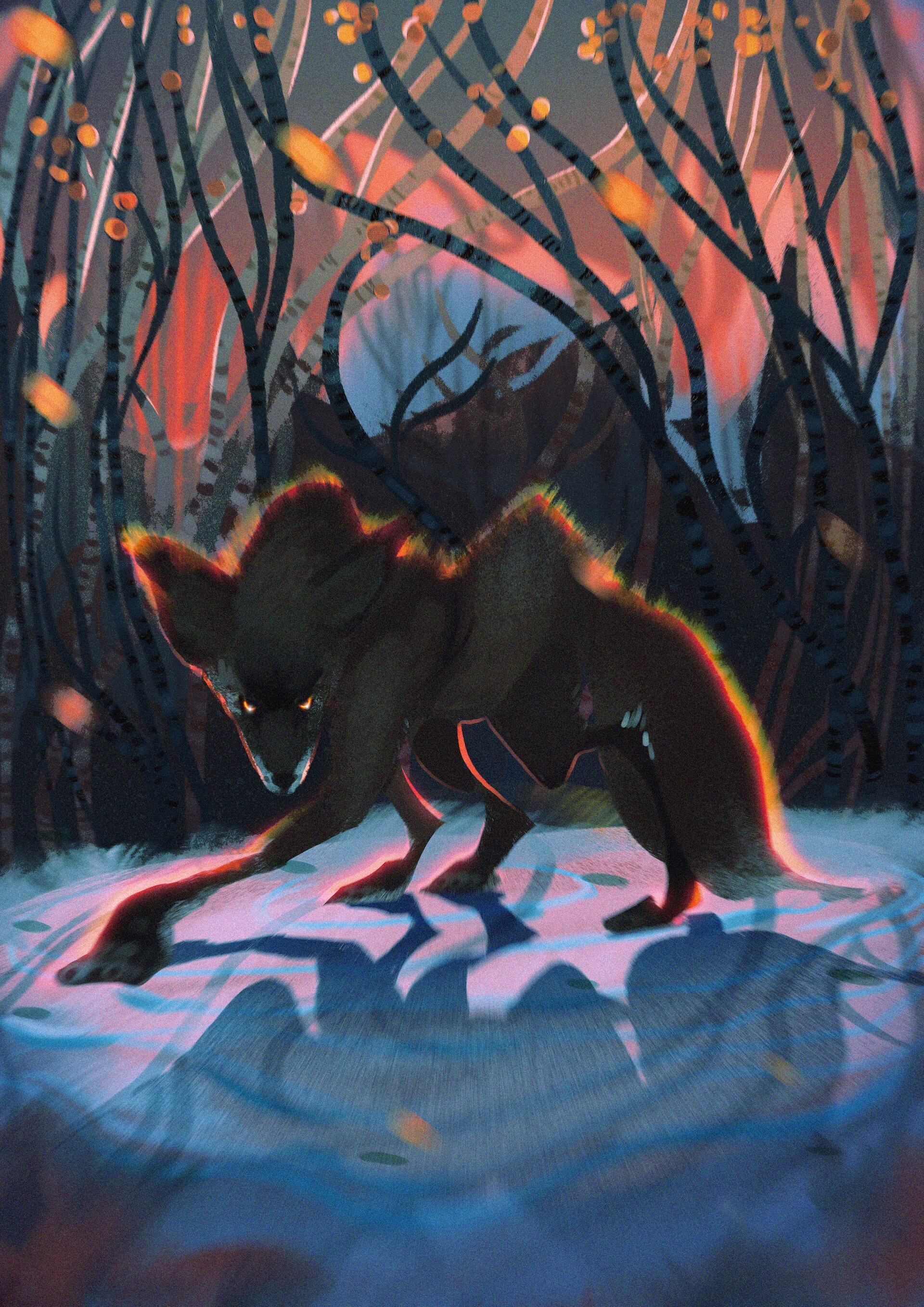 Cool Backgrounds opinion, sight, art, wolf Aggression