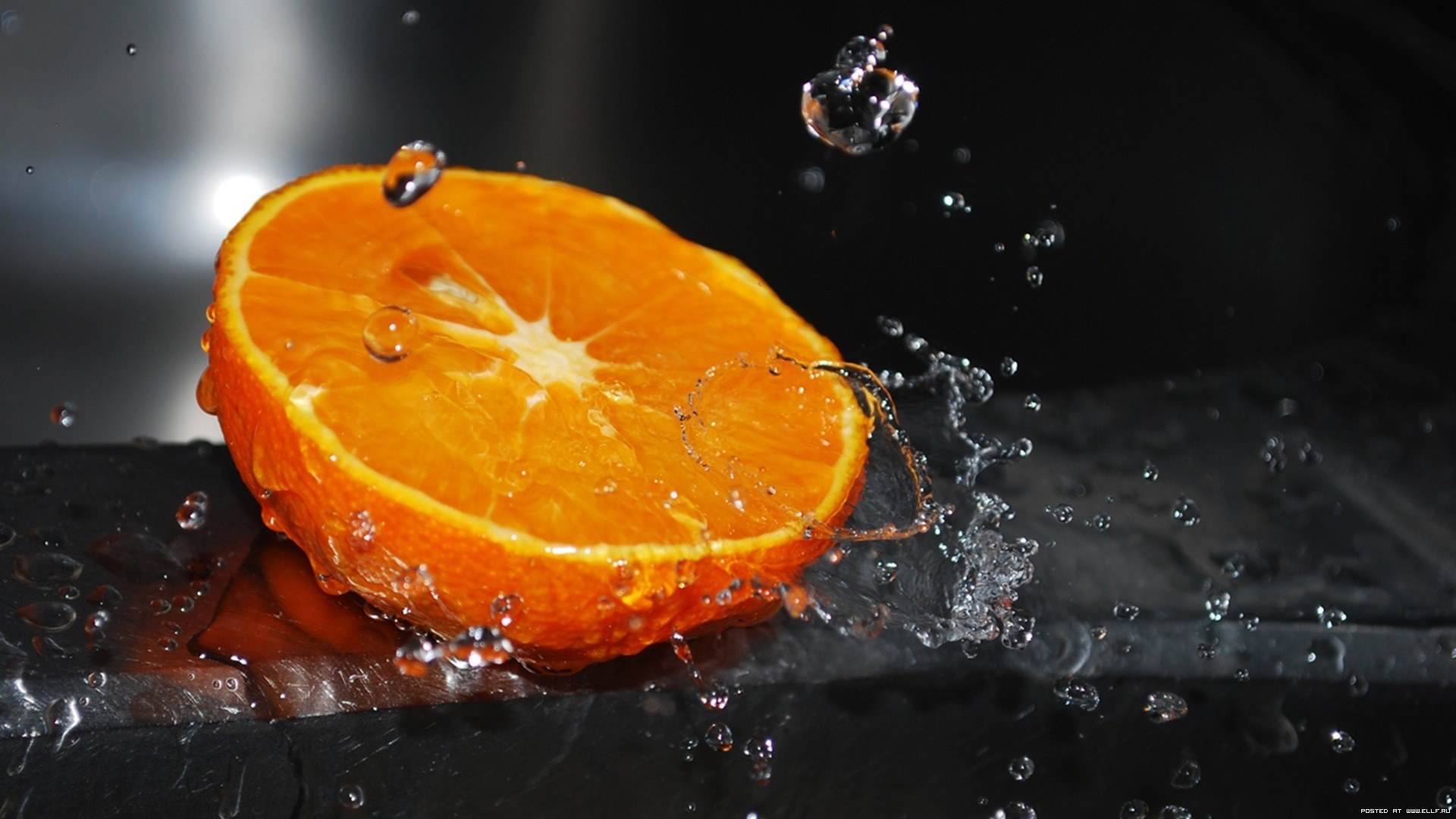 Laden Sie das Obst, Wasser, Lebensmittel, Oranges, Drops-Bild kostenlos auf Ihren PC-Desktop herunter