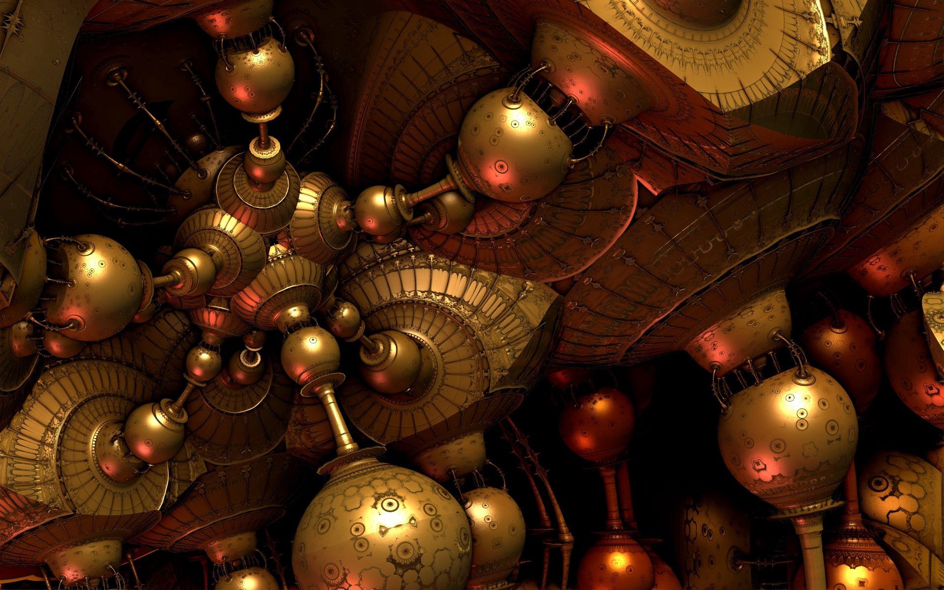 mechanism, light, 3d, device Metal HD Android Wallpapers