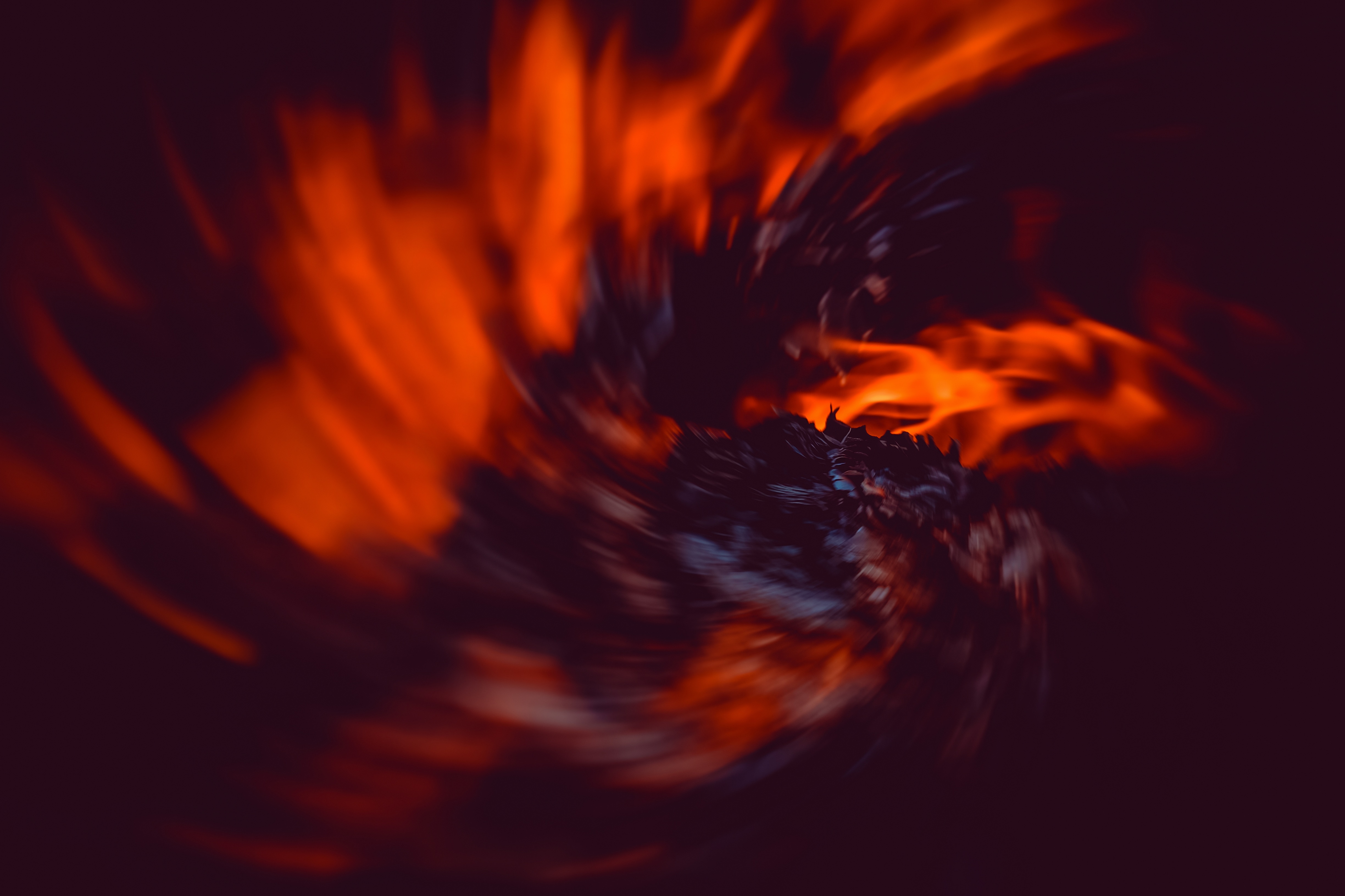 Download mobile wallpaper Fire, Flame, Miscellanea, Miscellaneous, Blur, Smooth, Rotation for free.