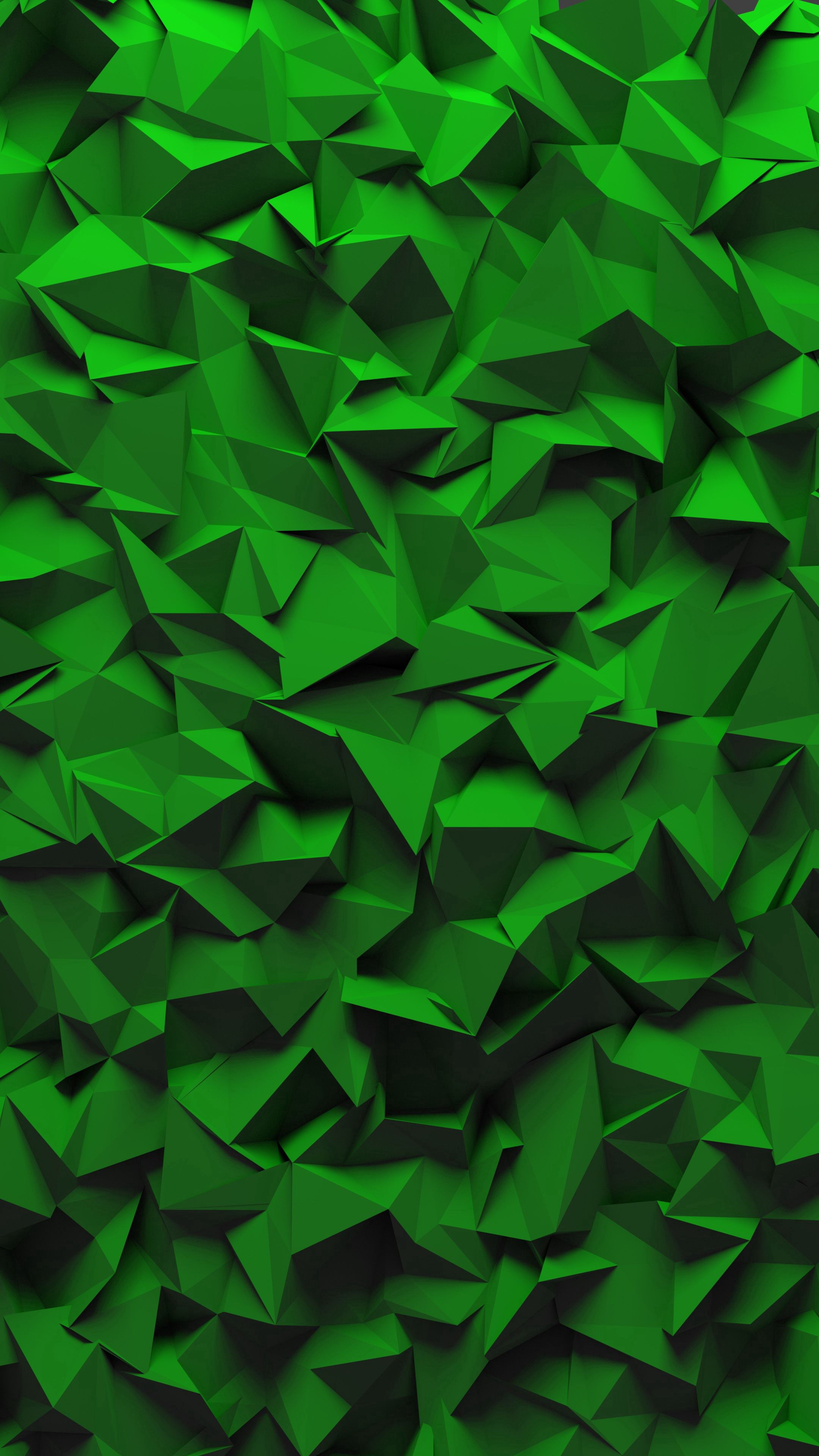 Latest Mobile Wallpaper geometric, green, textures, volumetric