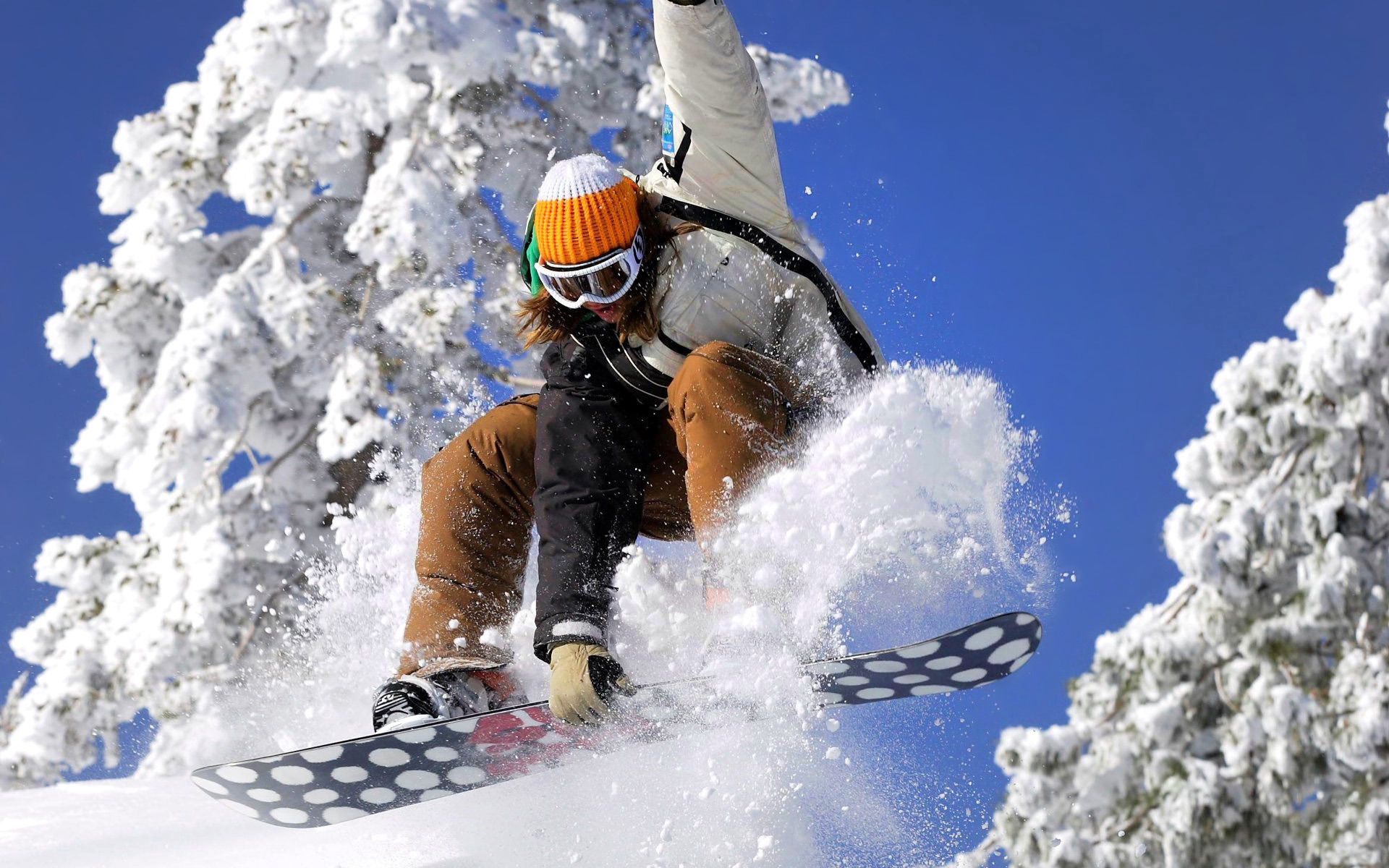 Handy-Wallpaper Sport, Mädchen, Schnee, Snowboard, Extrem, Extreme, Trick, Kostüm kostenlos herunterladen.