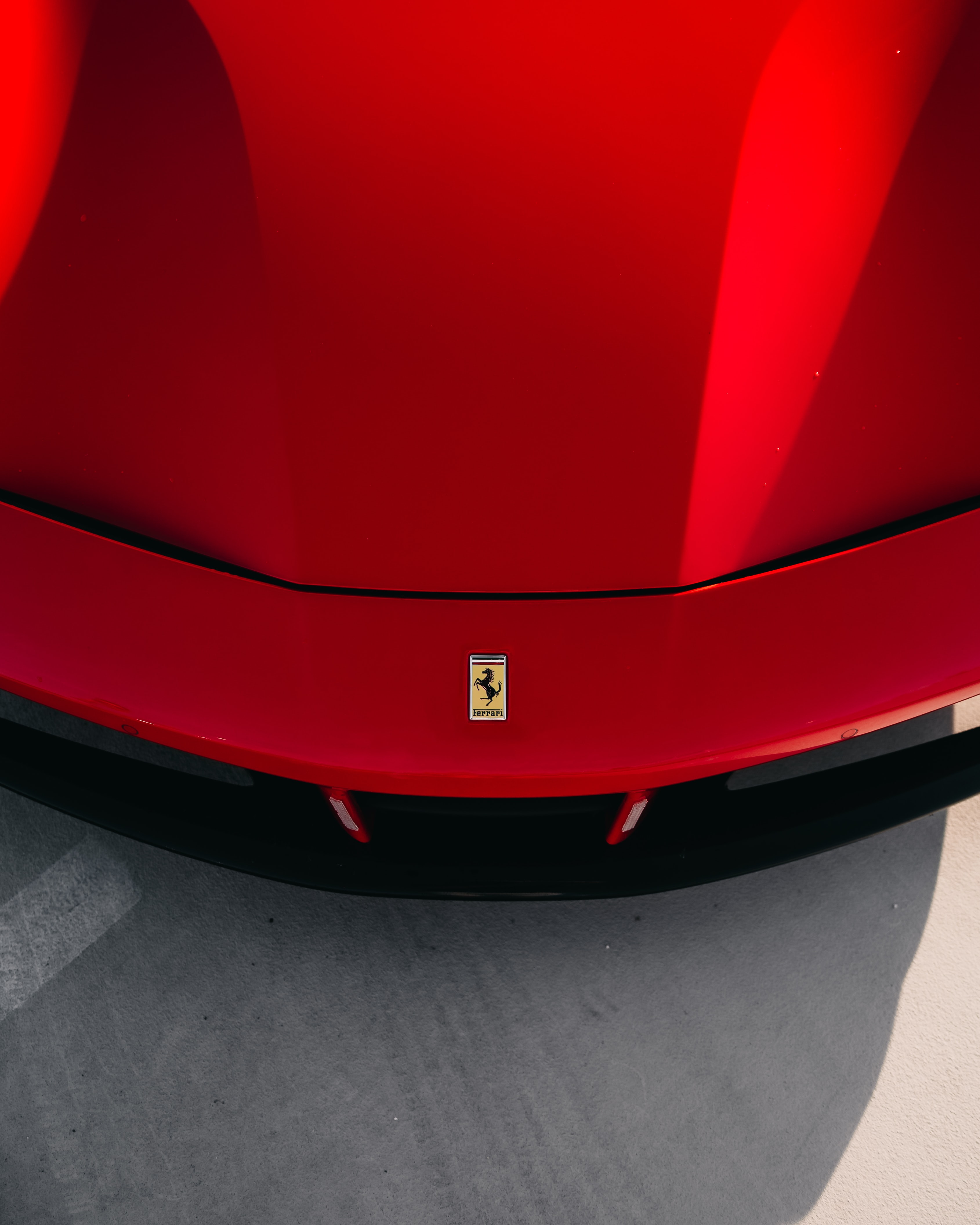 red, sports car, sports, view from above Ultrawide Wallpapers