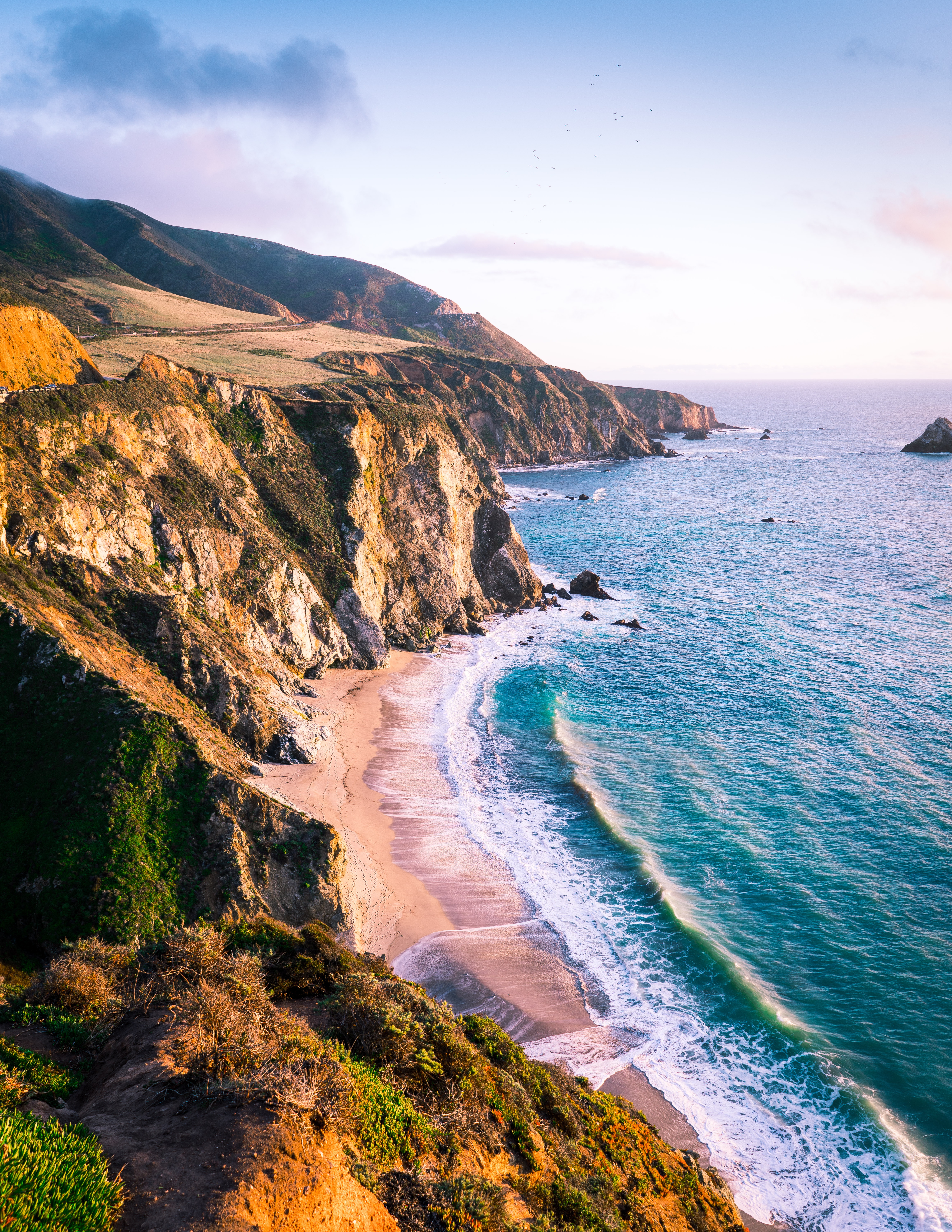 landscape, cliff, nature, sea, beach, coast cellphone