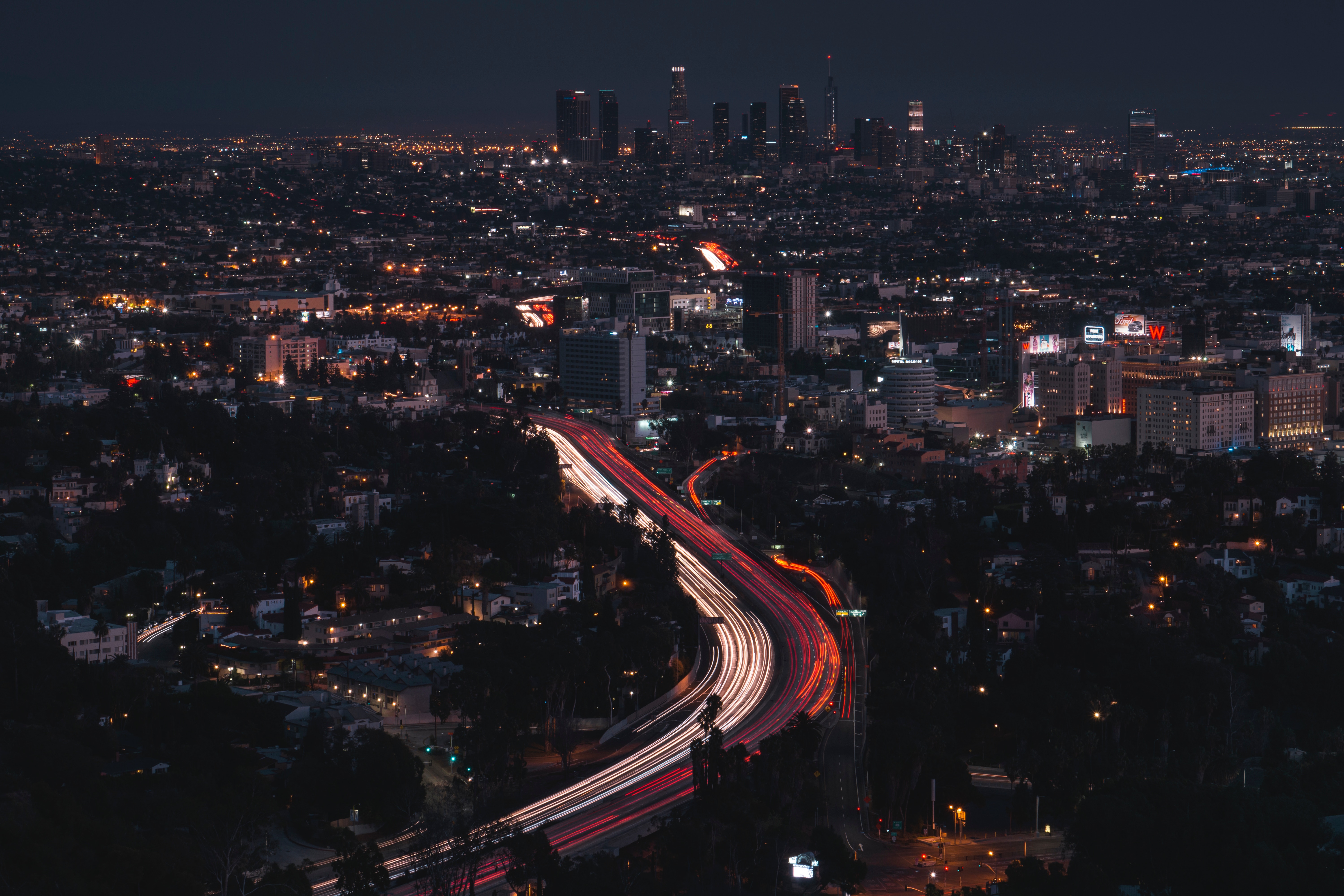 usa, los angeles, night city, city lights United States Cellphone FHD pic